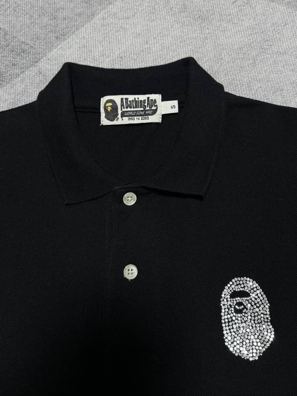 Bape Rhinestone Ape Head Polo in Black Size US S / EU 44-46 / 1 - 3 Thumbnail