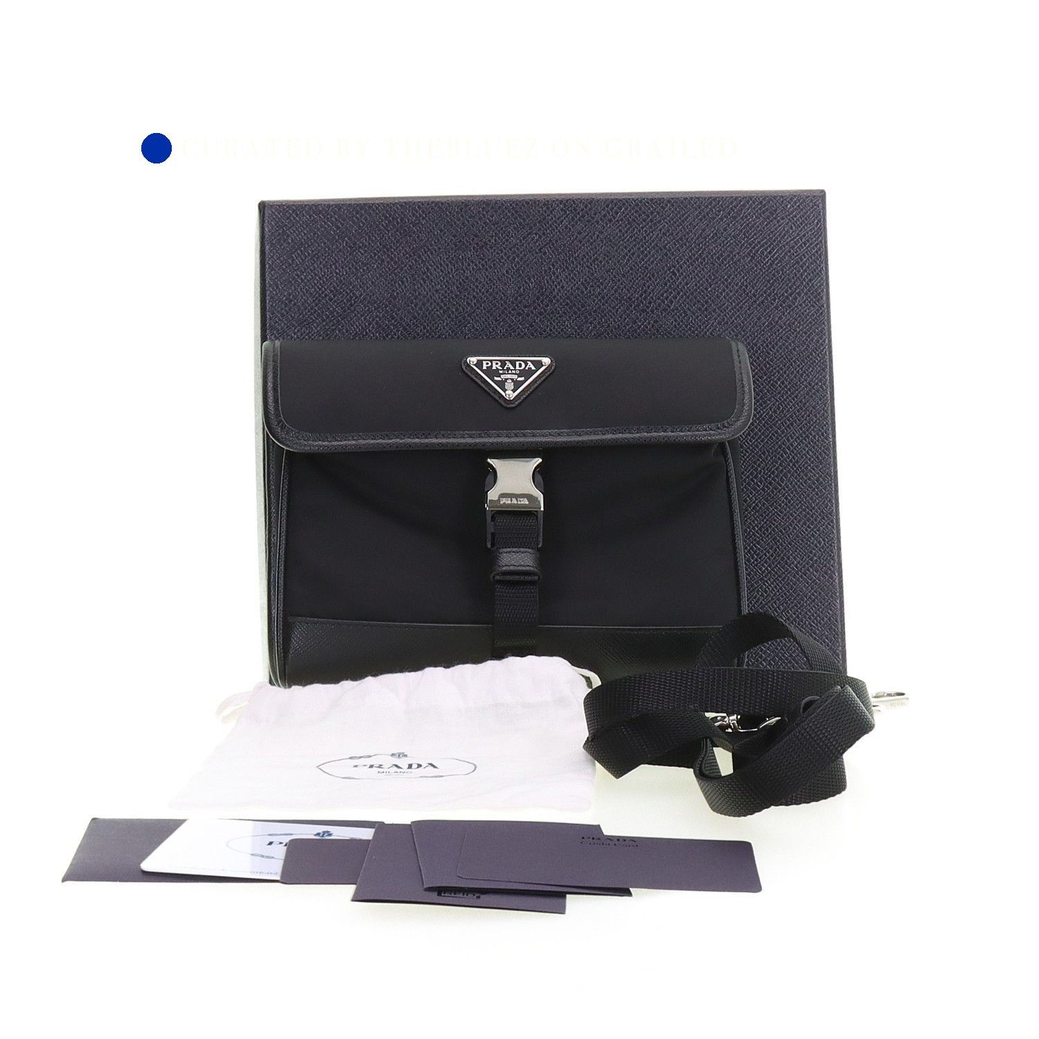 Prada Re-Nylon Saffiano Crossbody Bag in Black Size ONE SIZE - 5 Thumbnail