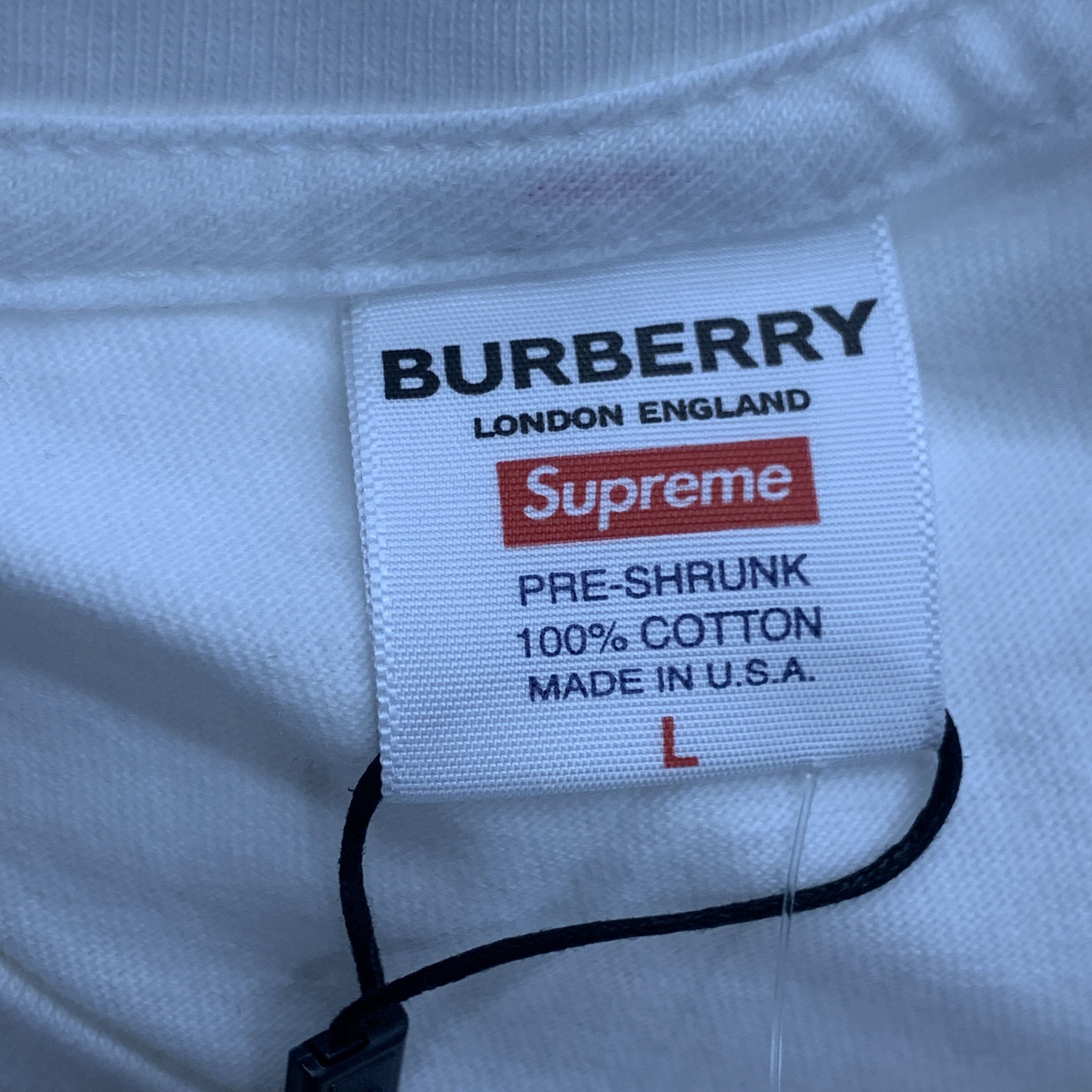 Supreme Supreme x Burberry Box Logo T-Shirt Size L Size US L / EU 52-54 / 3 - 3 Thumbnail