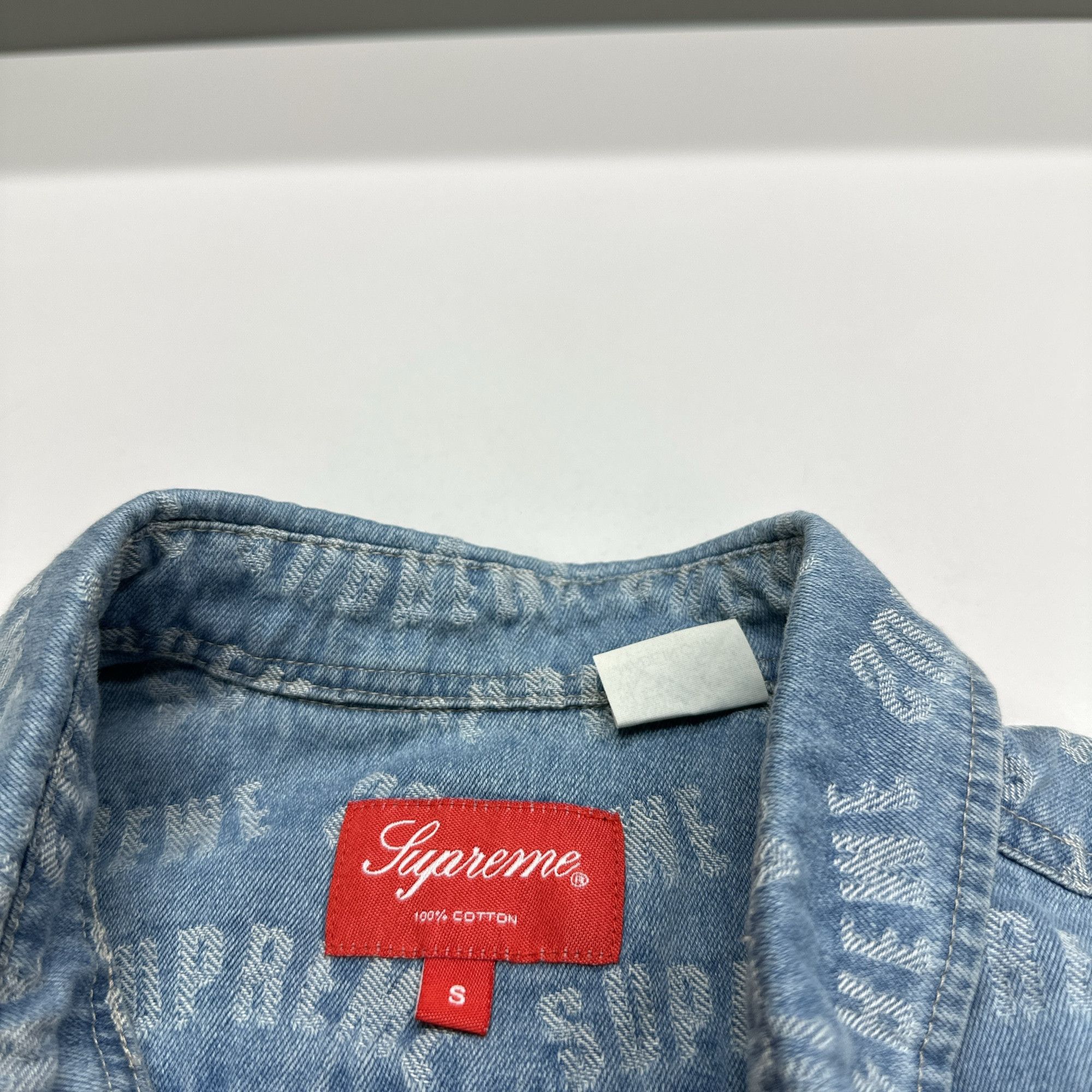 Supreme Supreme Arc Jacquard Denim Shirt Size S Size US S / EU 44-46 / 1 - 3 Thumbnail