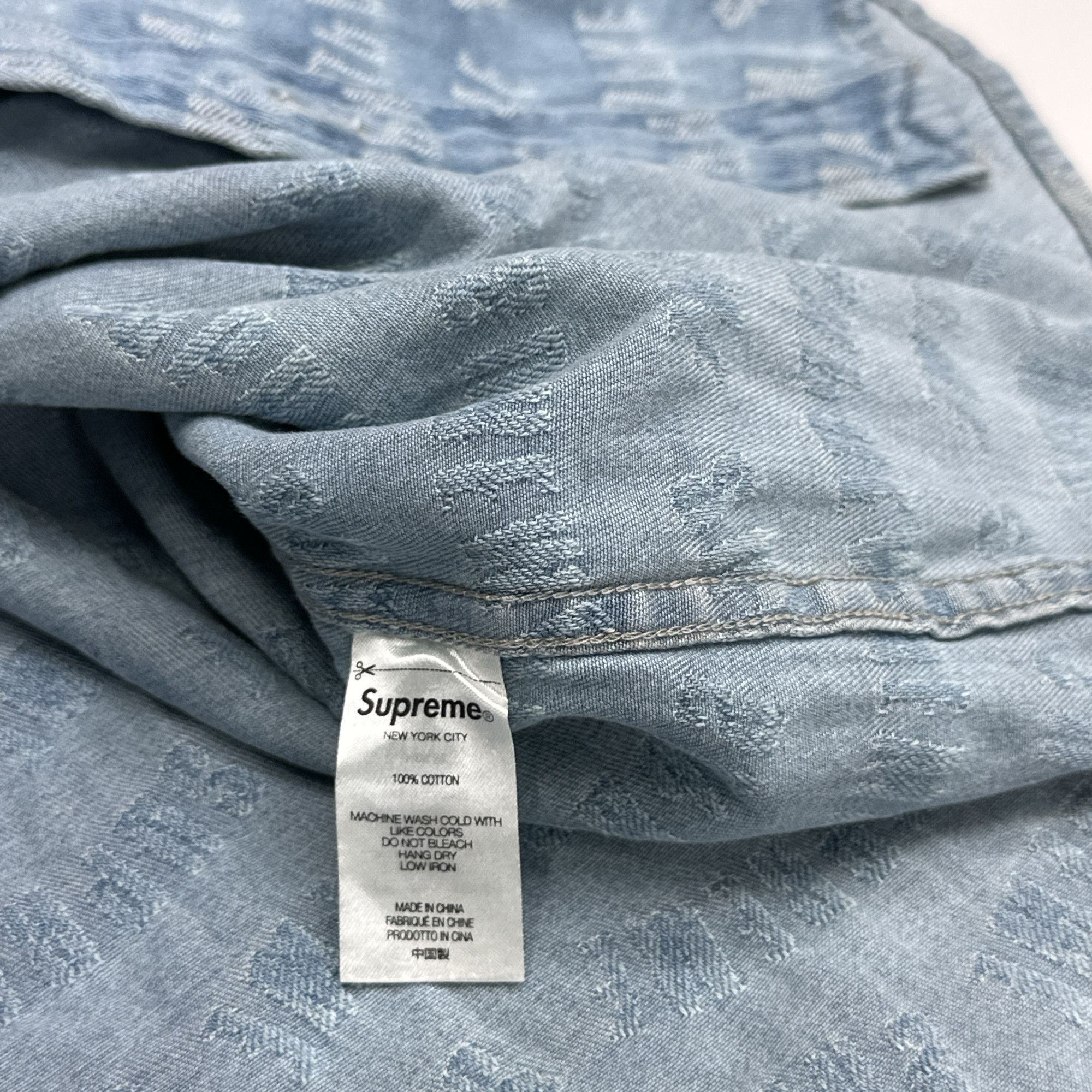 Supreme Supreme Arc Jacquard Denim Shirt Size S Size US S / EU 44-46 / 1 - 4 Thumbnail