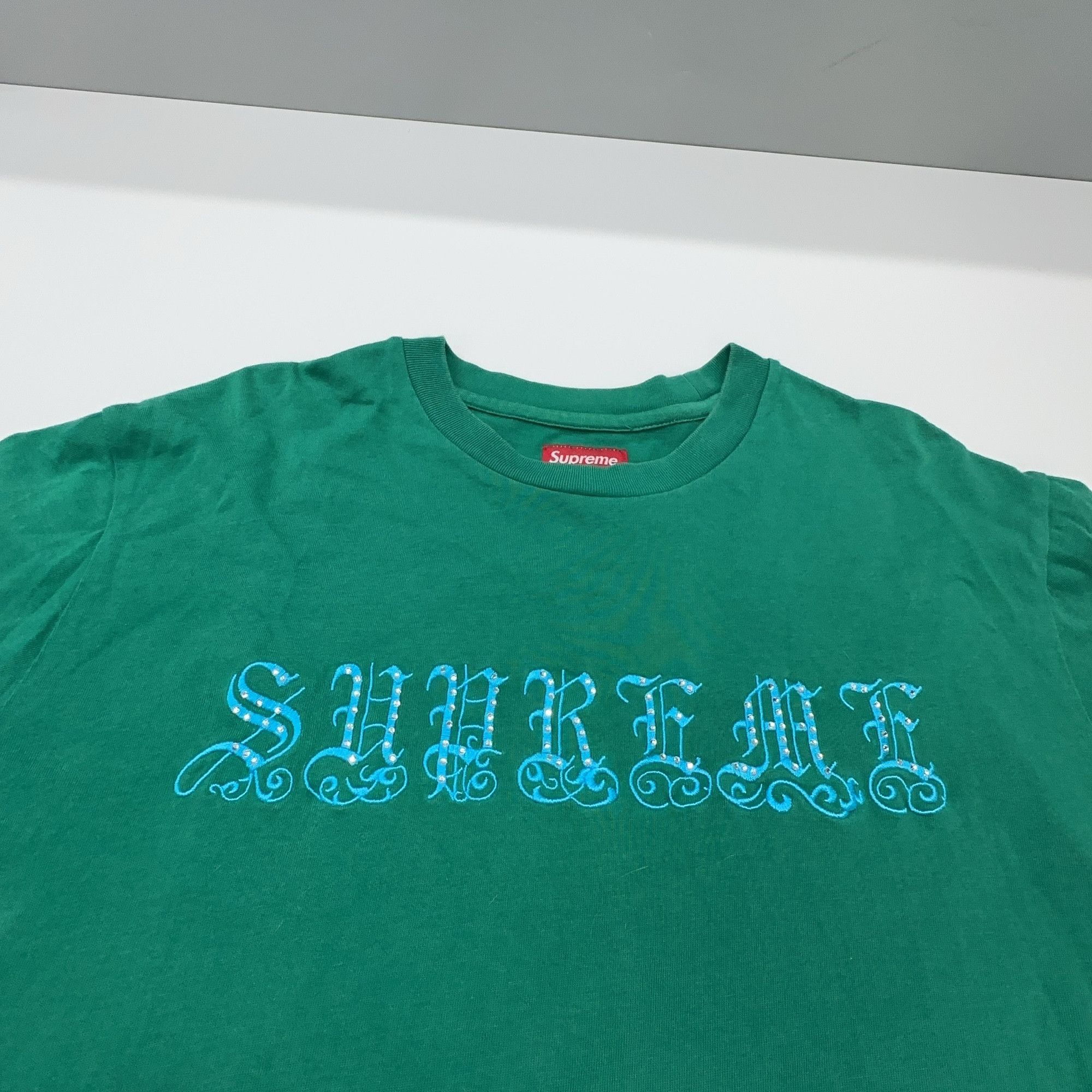 Supreme Supreme Rhinestone Logo T-Shirt Size L Size US L / EU 52-54 / 3 - 5 Thumbnail