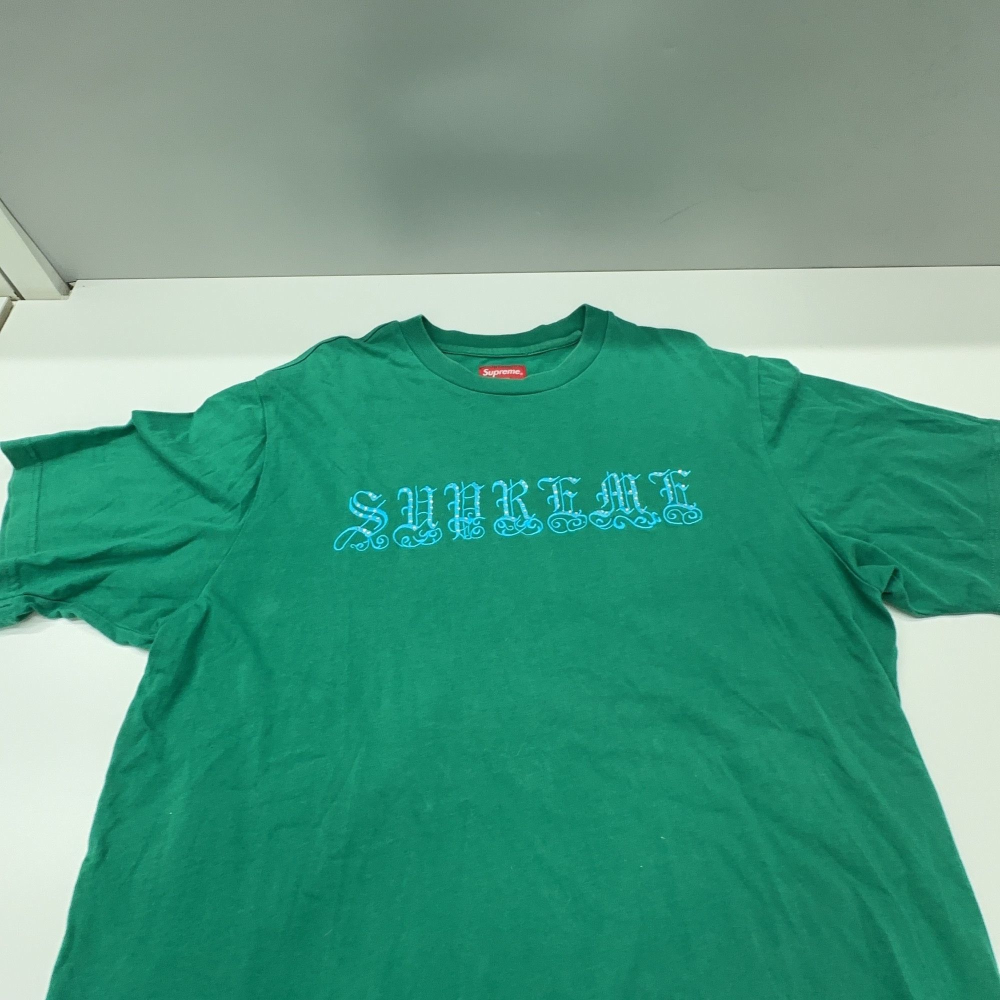 Supreme Supreme Rhinestone Logo T-Shirt Size L Size US L / EU 52-54 / 3 - 7 Thumbnail