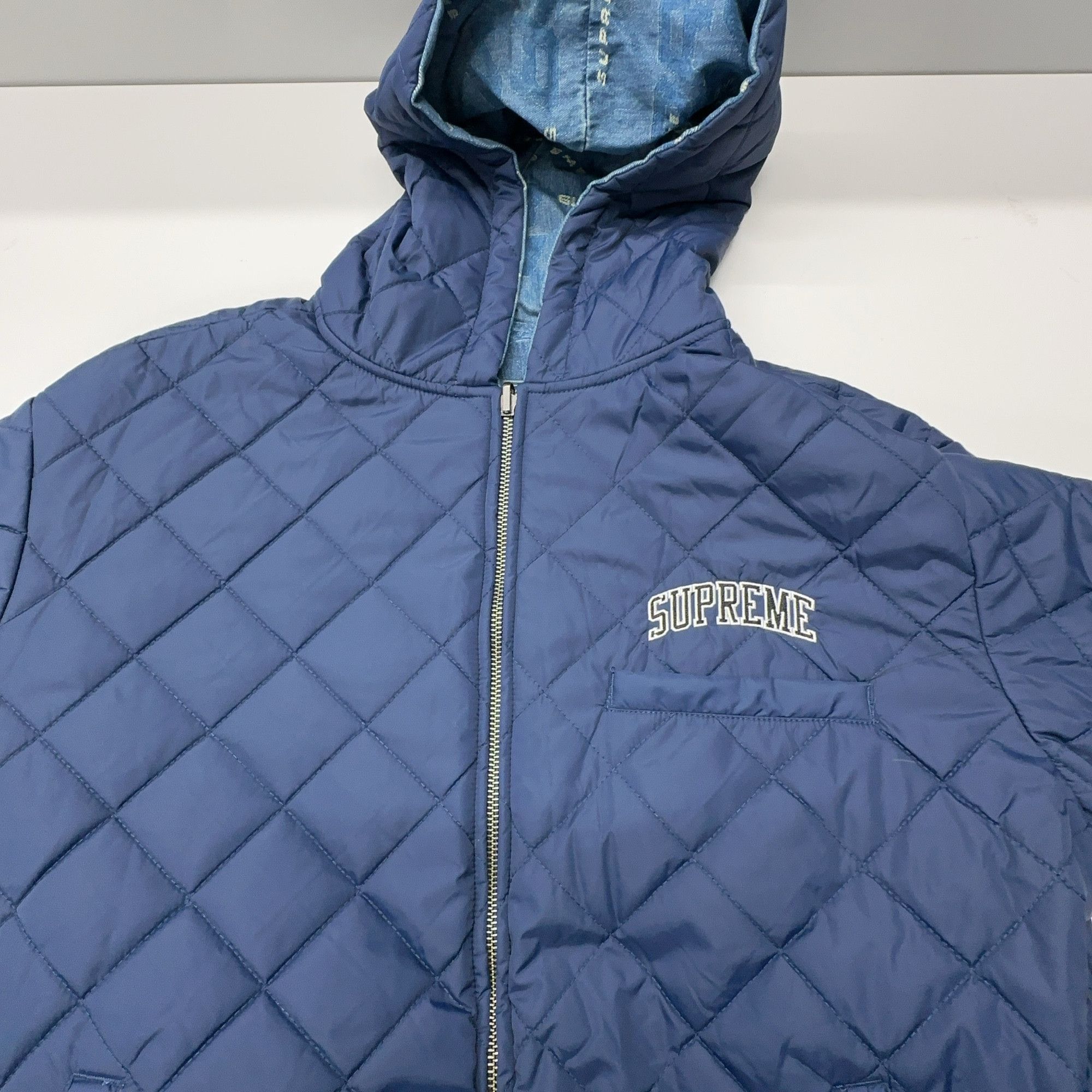 Supreme Supreme Reversible Dimensions Logo Denim Jacket Size S Size US S / EU 44-46 / 1 - 15 Thumbnail