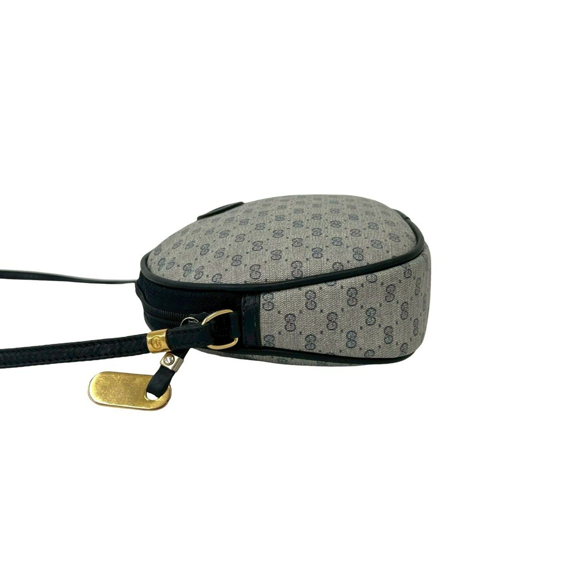 Gucci GUCCI Vintage Micro GG Logo Leather Mini Shoulder Bag/Pouch, Navy, 35898 Size ONE SIZE - 5 Thumbnail