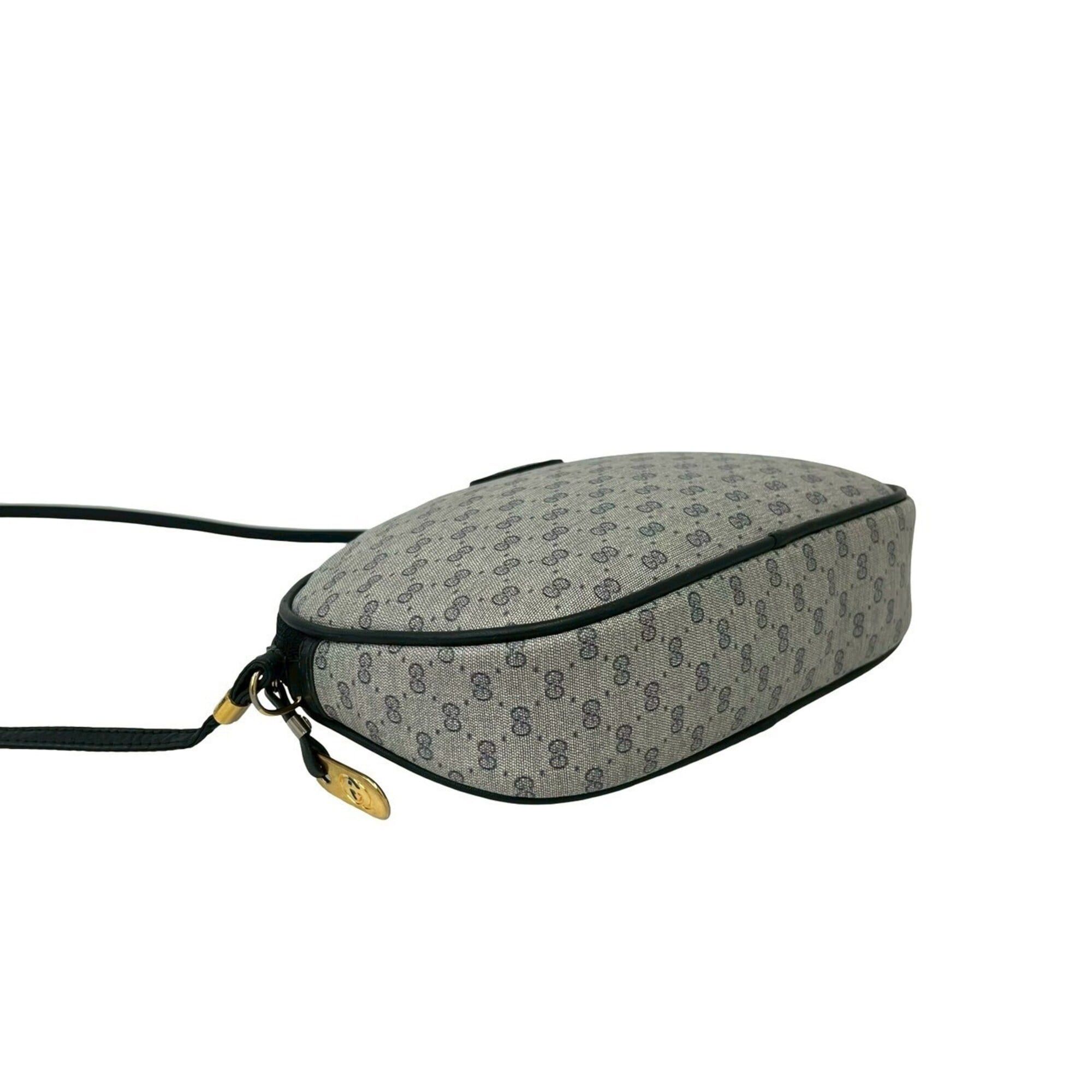 Gucci GUCCI Vintage Micro GG Logo Leather Mini Shoulder Bag/Pouch, Navy, 35898 Size ONE SIZE - 7 Thumbnail
