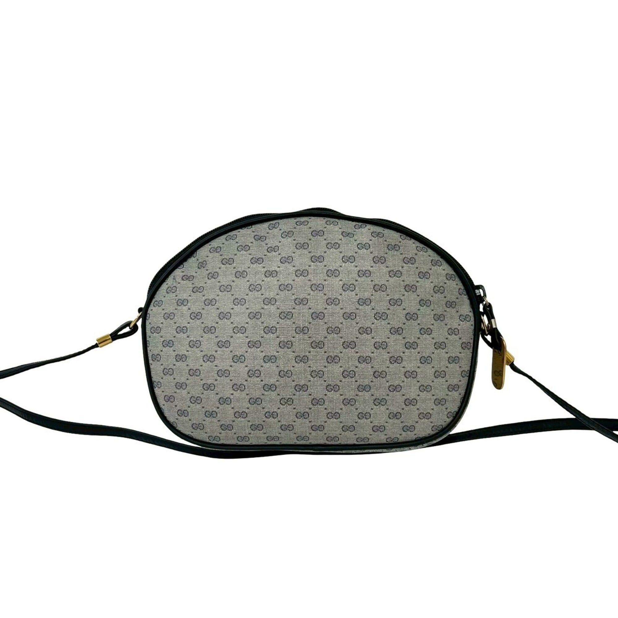 Gucci GUCCI Vintage Micro GG Logo Leather Mini Shoulder Bag/Pouch, Navy, 35898 Size ONE SIZE - 3 Thumbnail