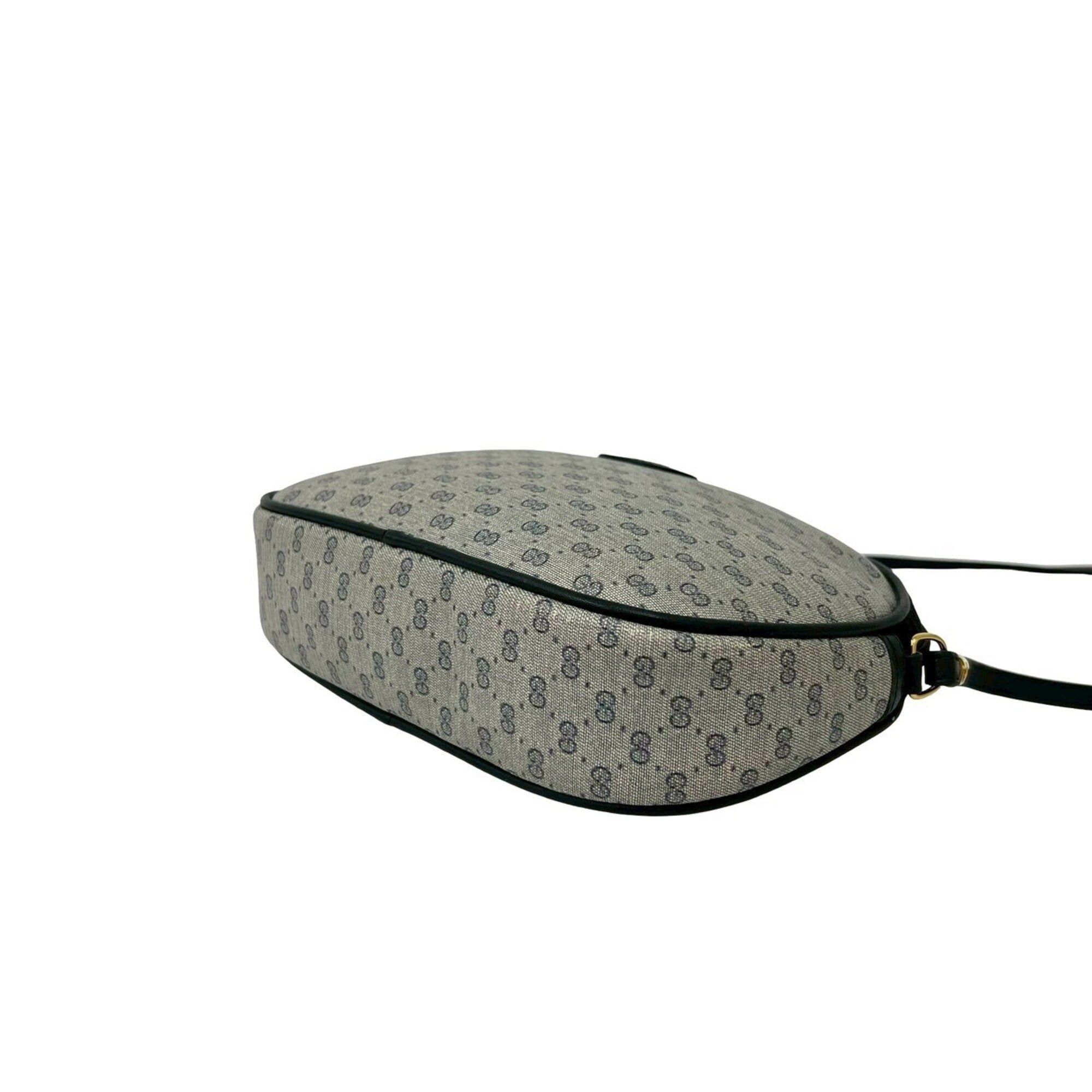 Gucci GUCCI Vintage Micro GG Logo Leather Mini Shoulder Bag/Pouch, Navy, 35898 Size ONE SIZE - 8 Thumbnail