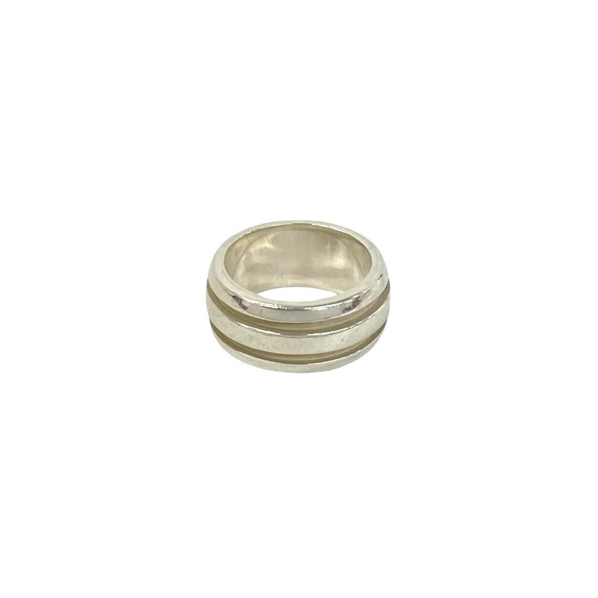 Tiffany & Co. TIFFANY&Co. Tiffany Grooved Double Line Ring, Sterling Silver 925, Women's Accessory, Item Number 57420 Size ONE SIZE - 6 Thumbnail