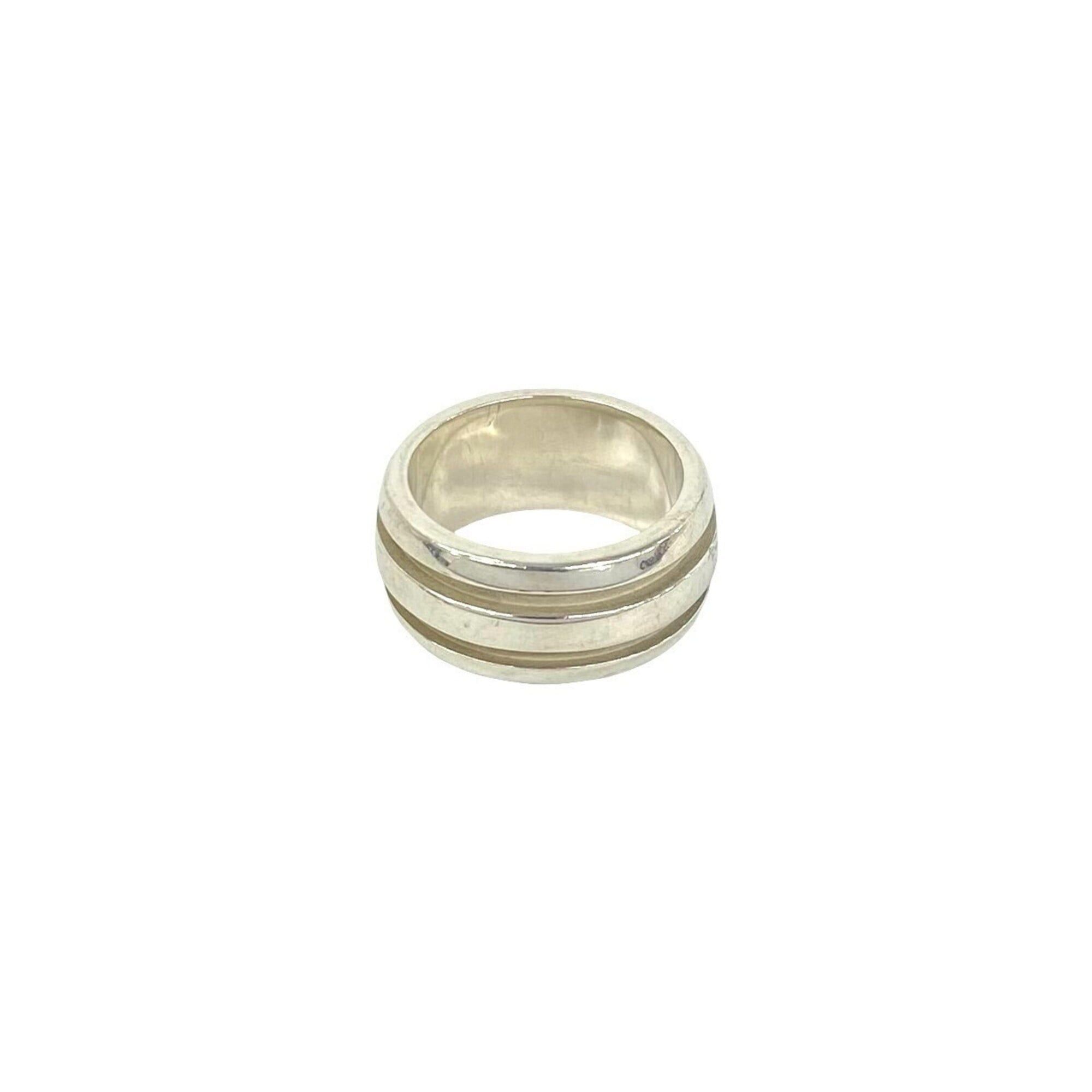 Tiffany & Co. TIFFANY&Co. Tiffany Grooved Double Line Ring, Sterling Silver 925, Women's Accessory, Item Number 57420 Size ONE SIZE - 4 Thumbnail