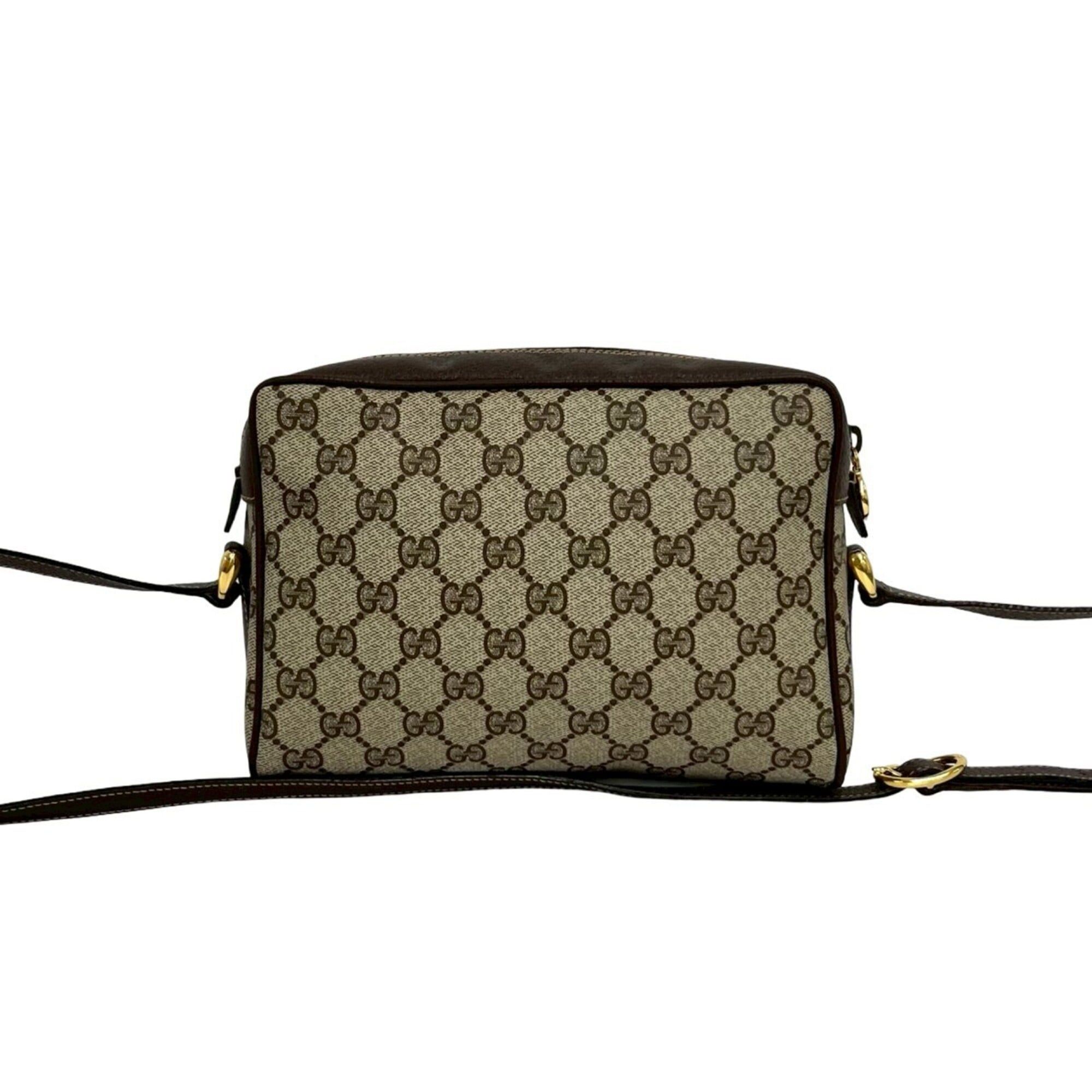 Gucci GUCCI Vintage Sherry Line GG Logo Hardware Leather Shoulder Bag/Pouch Brown 36976 Size ONE SIZE - 3 Thumbnail