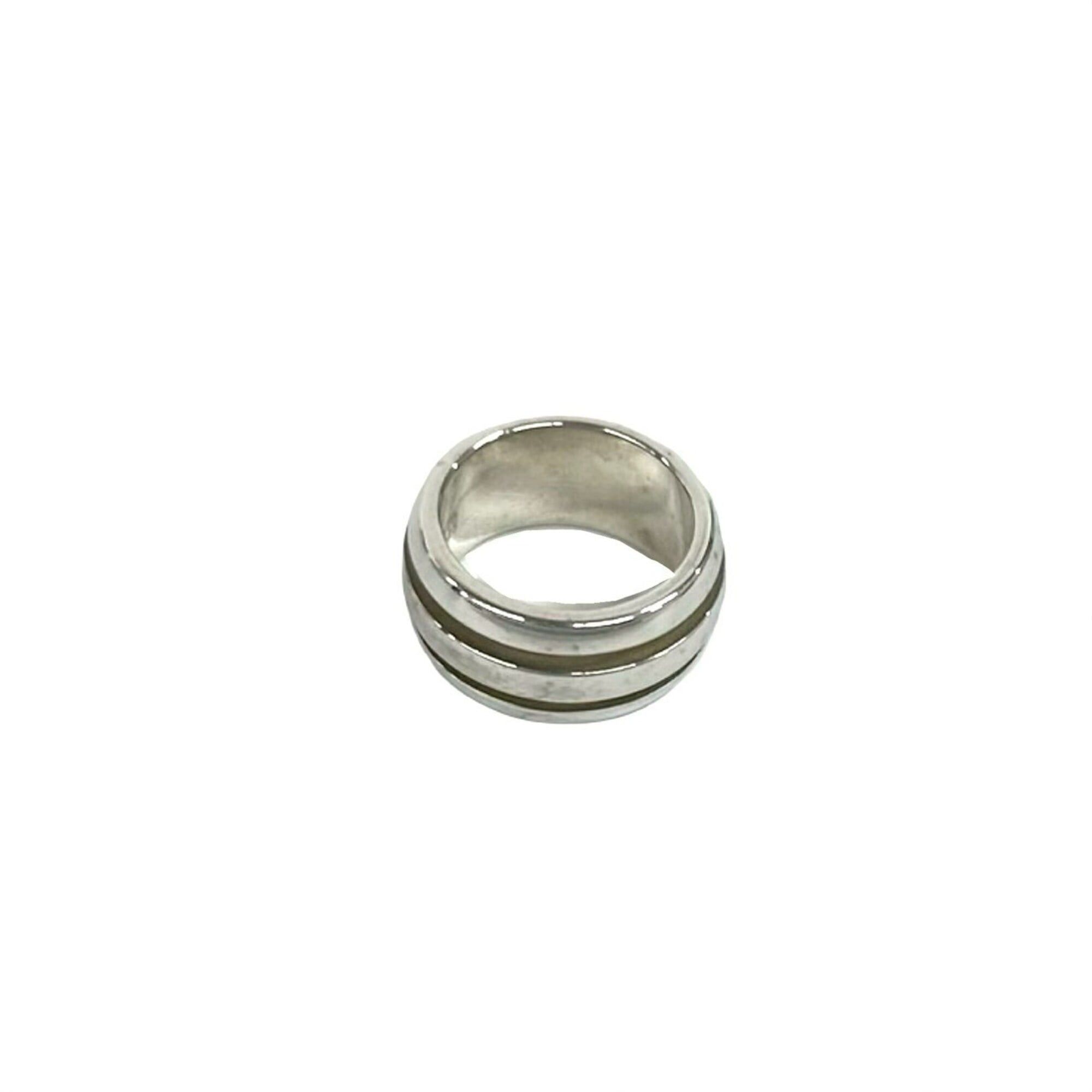 Tiffany & Co. TIFFANY&Co. Tiffany Groove Double Line Ring, Sterling Silver 925, Women's Accessory, b0490 Size ONE SIZE - 6 Thumbnail