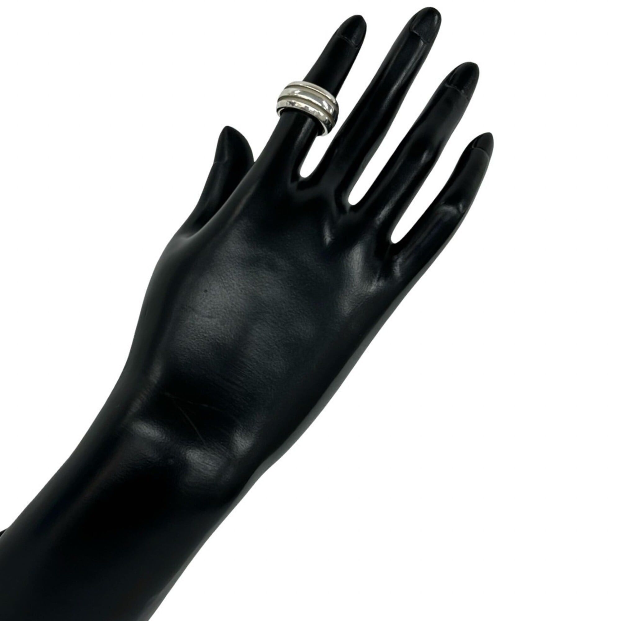 Tiffany & Co. TIFFANY&Co. Tiffany Groove Double Line Ring, Sterling Silver 925, Women's Accessory, b0490 Size ONE SIZE - 2 Thumbnail