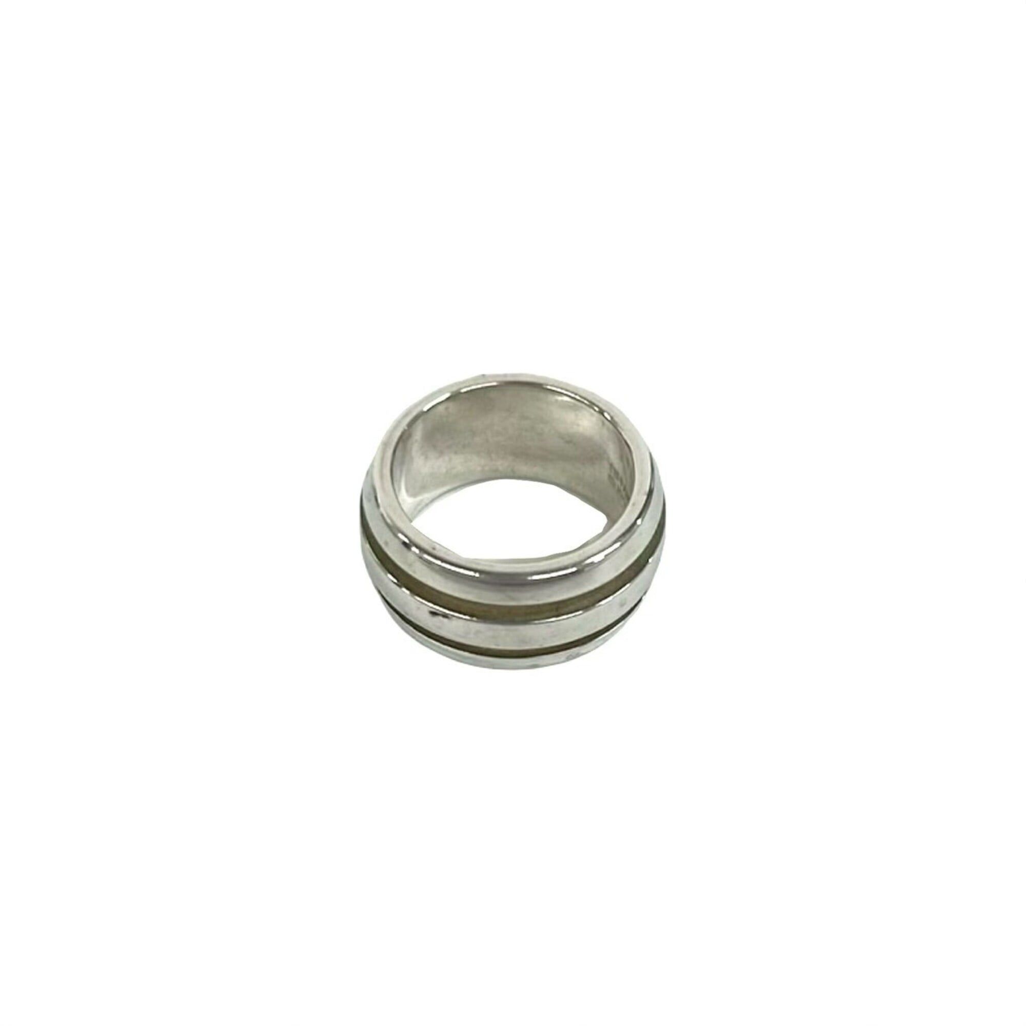 Tiffany & Co. TIFFANY&Co. Tiffany Groove Double Line Ring, Sterling Silver 925, Women's Accessory, b0490 Size ONE SIZE - 5 Thumbnail