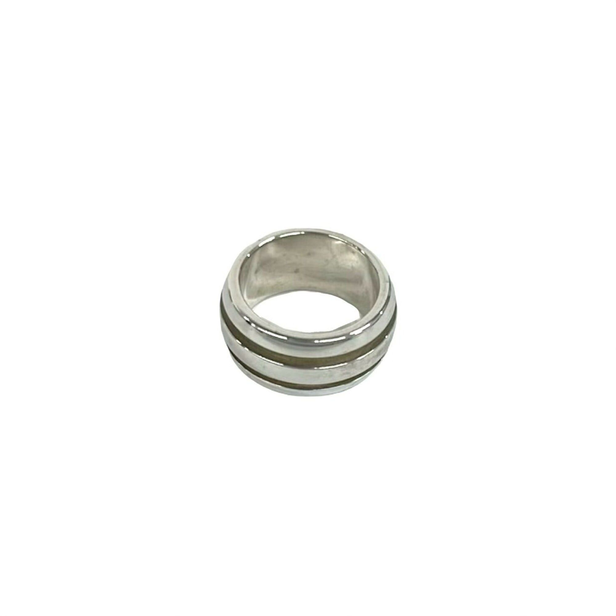 Tiffany & Co. TIFFANY&Co. Tiffany Groove Double Line Ring, Sterling Silver 925, Women's Accessory, b0490 Size ONE SIZE - 4 Thumbnail