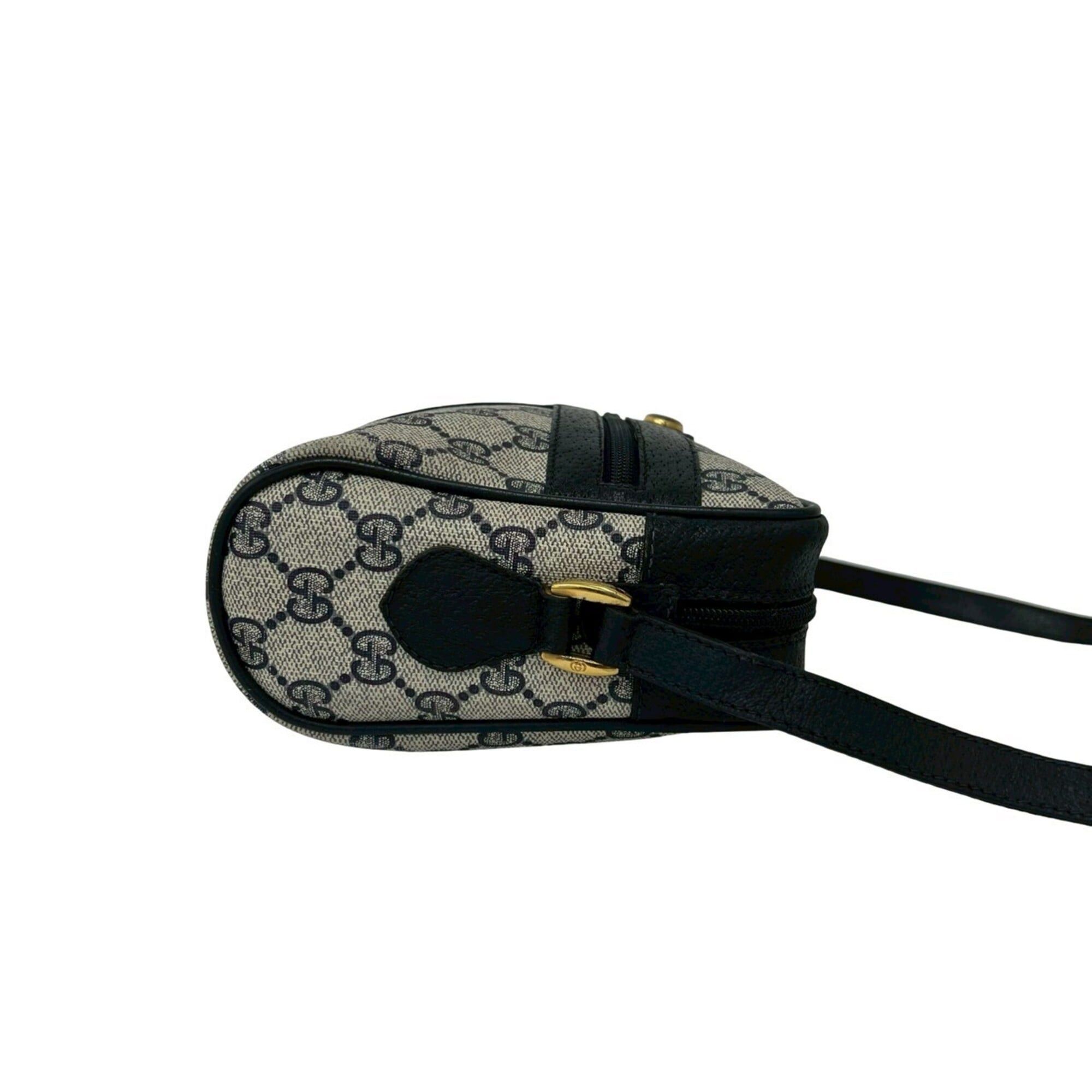 Gucci GUCCI Vintage Old Gucci Sherry Line GG Logo Hardware Leather Shoulder Bag Pouch Navy 84474 Size ONE SIZE - 6 Thumbnail