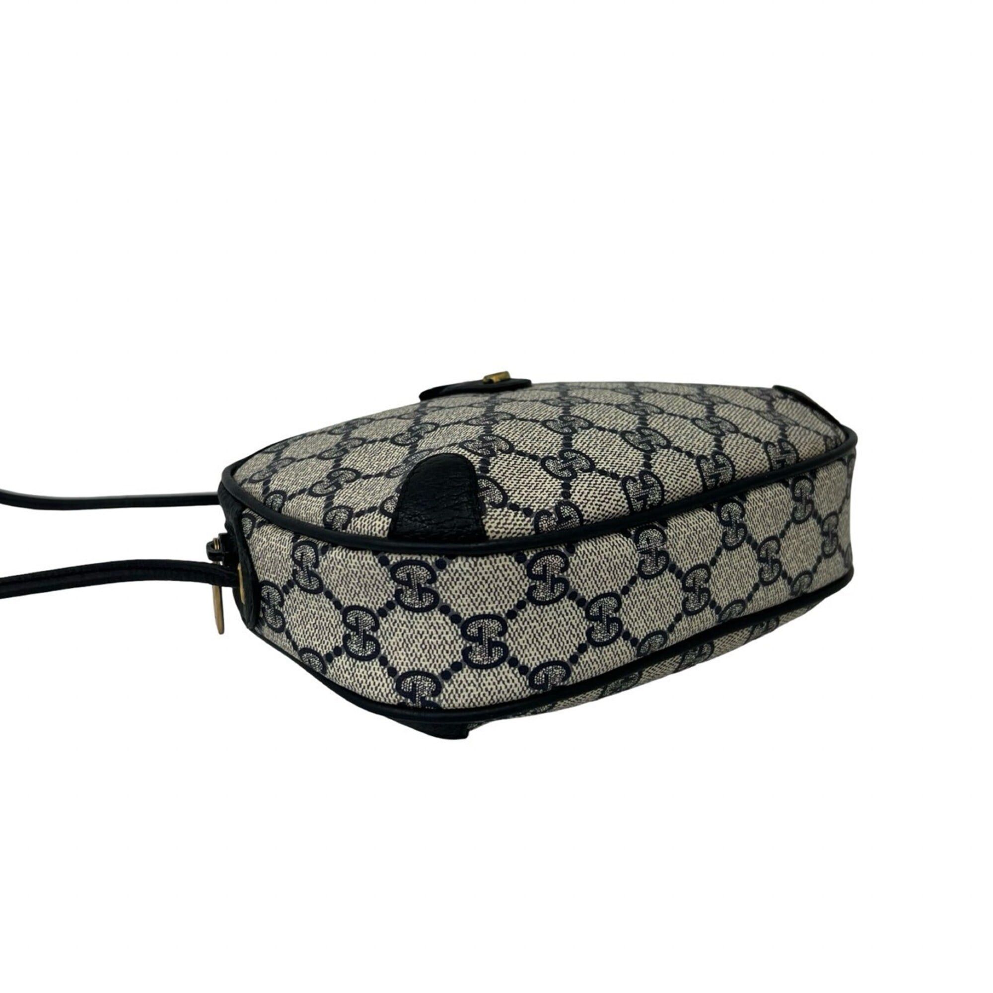 Gucci GUCCI Vintage Sherry Line GG Logo Leather Shoulder Bag/Pouch, Navy, 27165 Size ONE SIZE - 7 Thumbnail