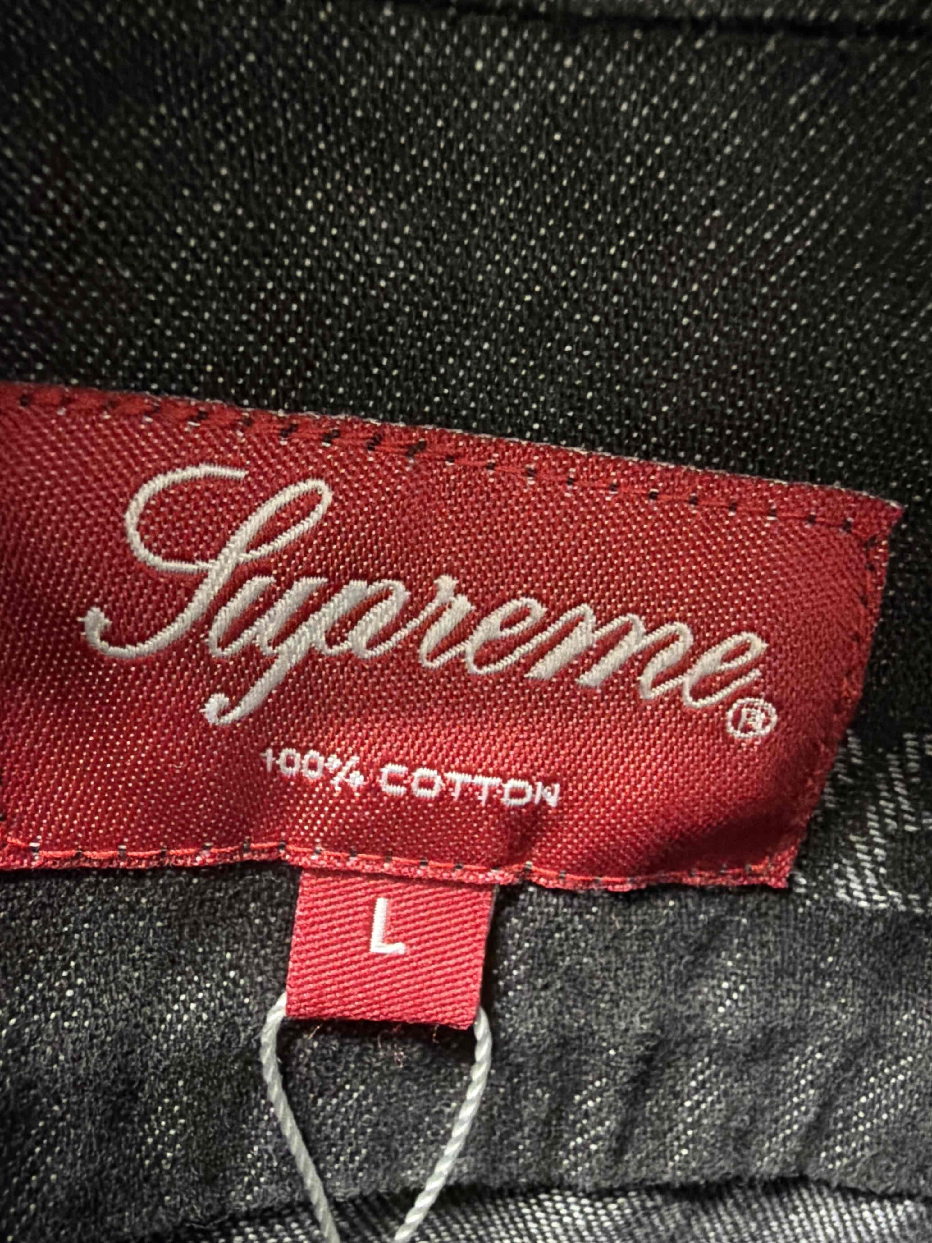 Supreme Supreme Logo Denim Shirt Black L Size US L / EU 52-54 / 3 - 3 Thumbnail