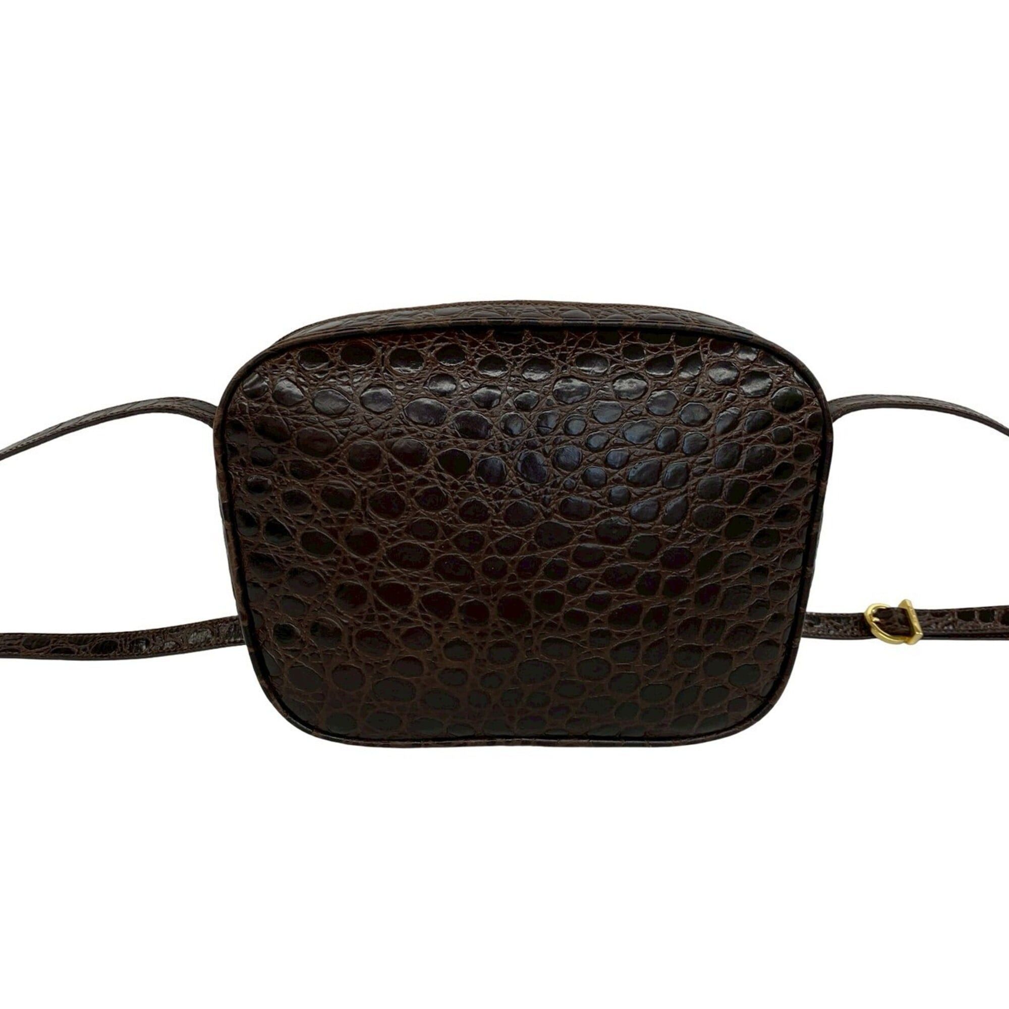 Salvatore Ferragamo Salvatore Ferragamo Vara Logo Hardware Leather Shoulder Bag Pouch Brown 91916 Size ONE SIZE - 3 Thumbnail