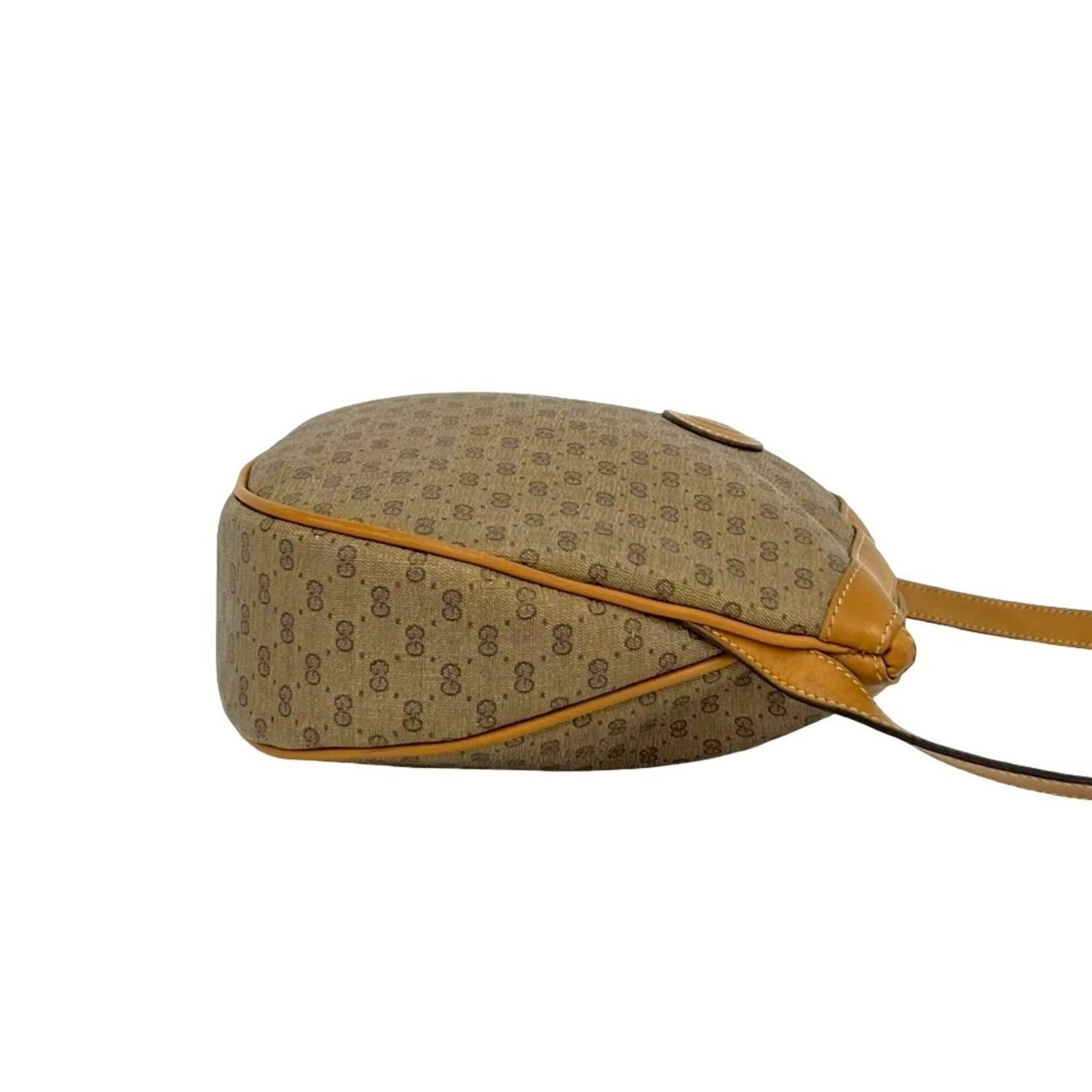 Gucci GUCCI Vintage Micro GG Logo Leather Shoulder Bag/Pouch, Brown, K85-3 Size ONE SIZE - 6 Thumbnail