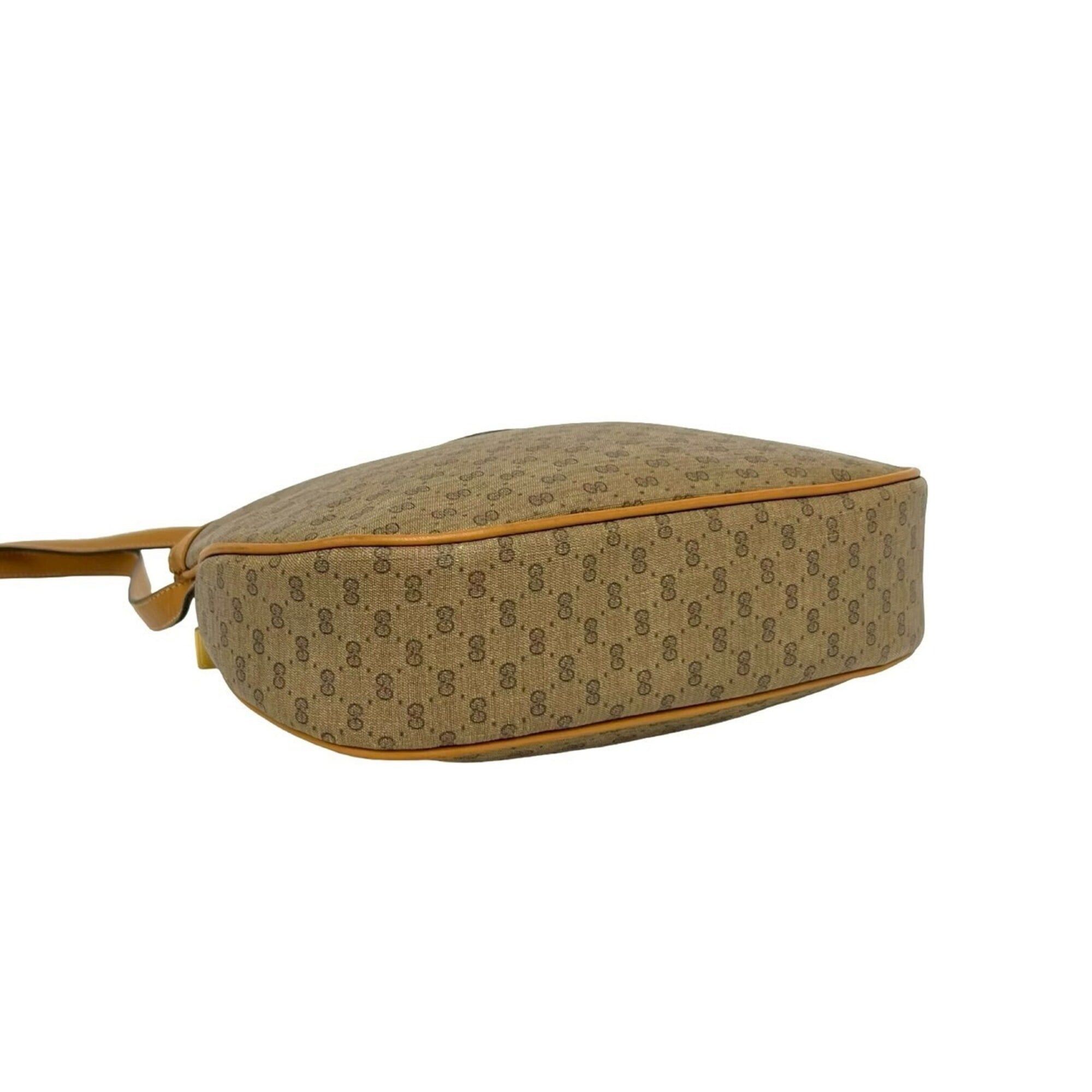 Gucci GUCCI Vintage Micro GG Logo Leather Shoulder Bag/Pouch, Brown, K85-3 Size ONE SIZE - 7 Thumbnail