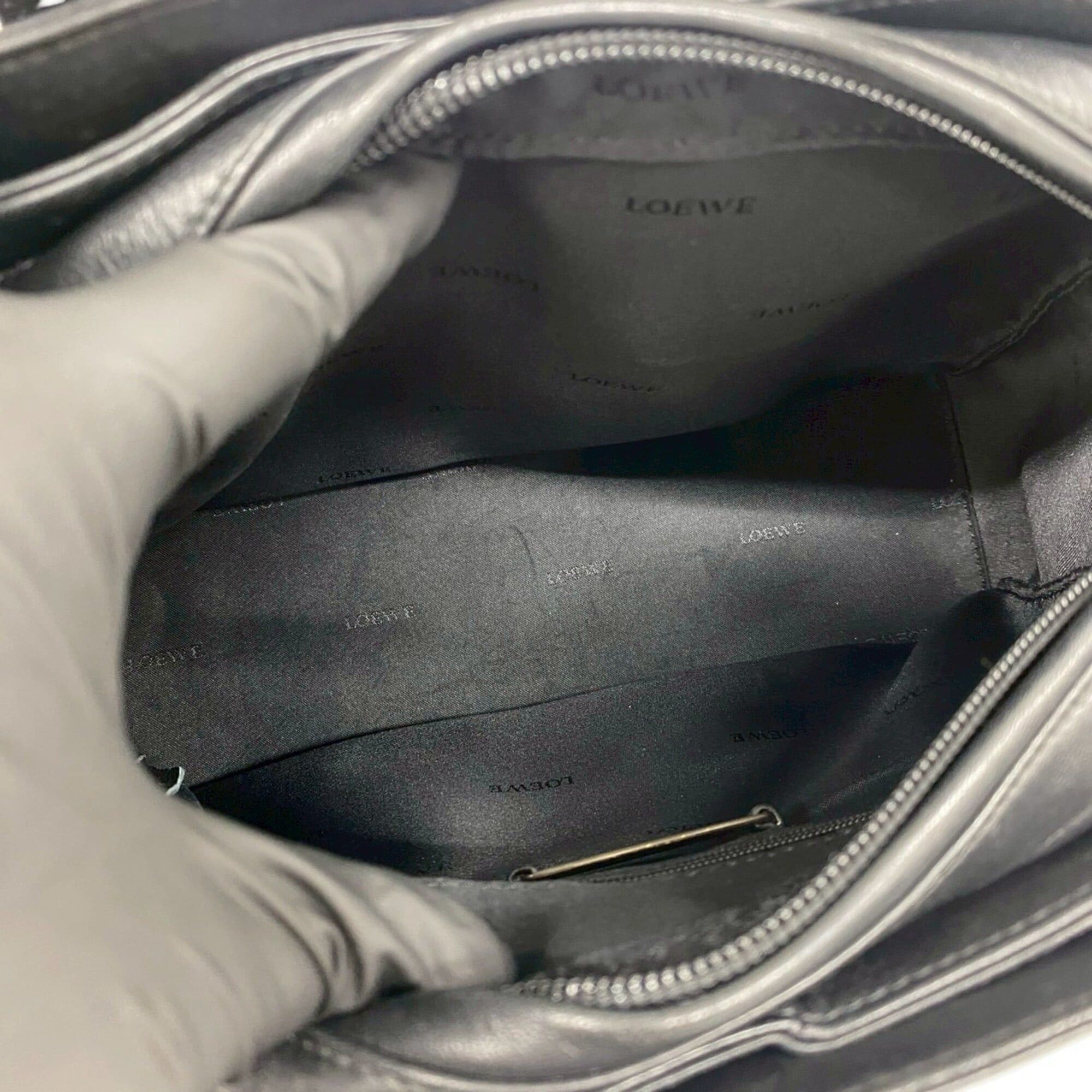 Loewe LOEWE Anagram Logo Nappa Leather 2-Way Handbag Mini Tote Bag Shoulder Black 27741 Size ONE SIZE - 9 Thumbnail