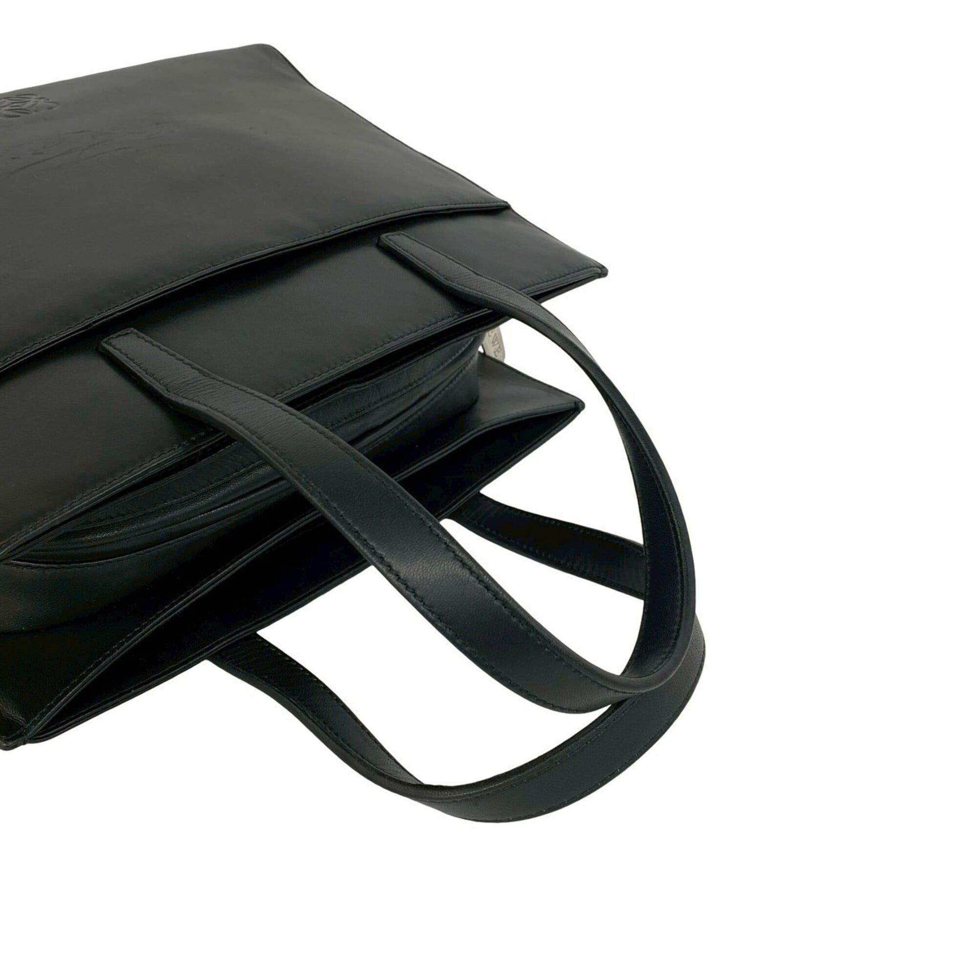 Loewe LOEWE Anagram Logo Nappa Leather 2-Way Handbag Mini Tote Bag Shoulder Black 27741 Size ONE SIZE - 4 Thumbnail