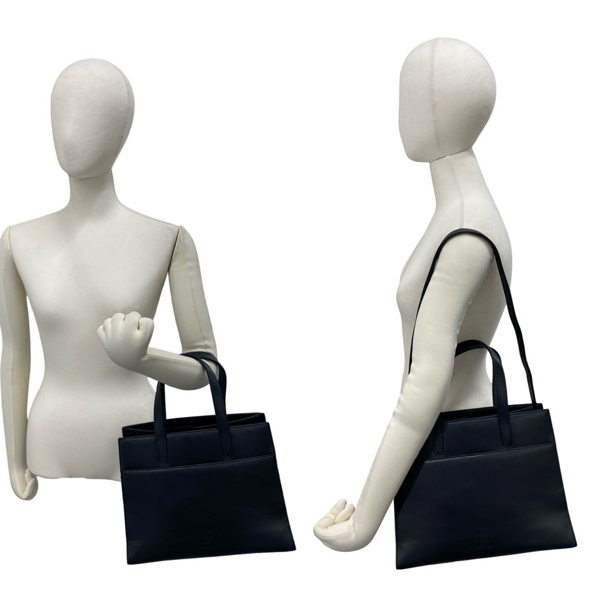 Loewe LOEWE Anagram Logo Nappa Leather 2-Way Handbag Mini Tote Bag Shoulder Black 27741 Size ONE SIZE - 2 Thumbnail