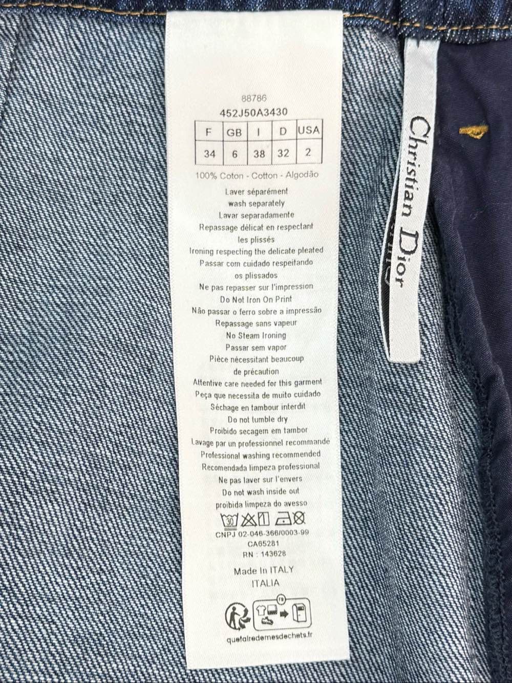 Dior Christian Dior Pleated Denim Skirt Size 34 Size 25" / US 0 / IT 36 - 4 Thumbnail