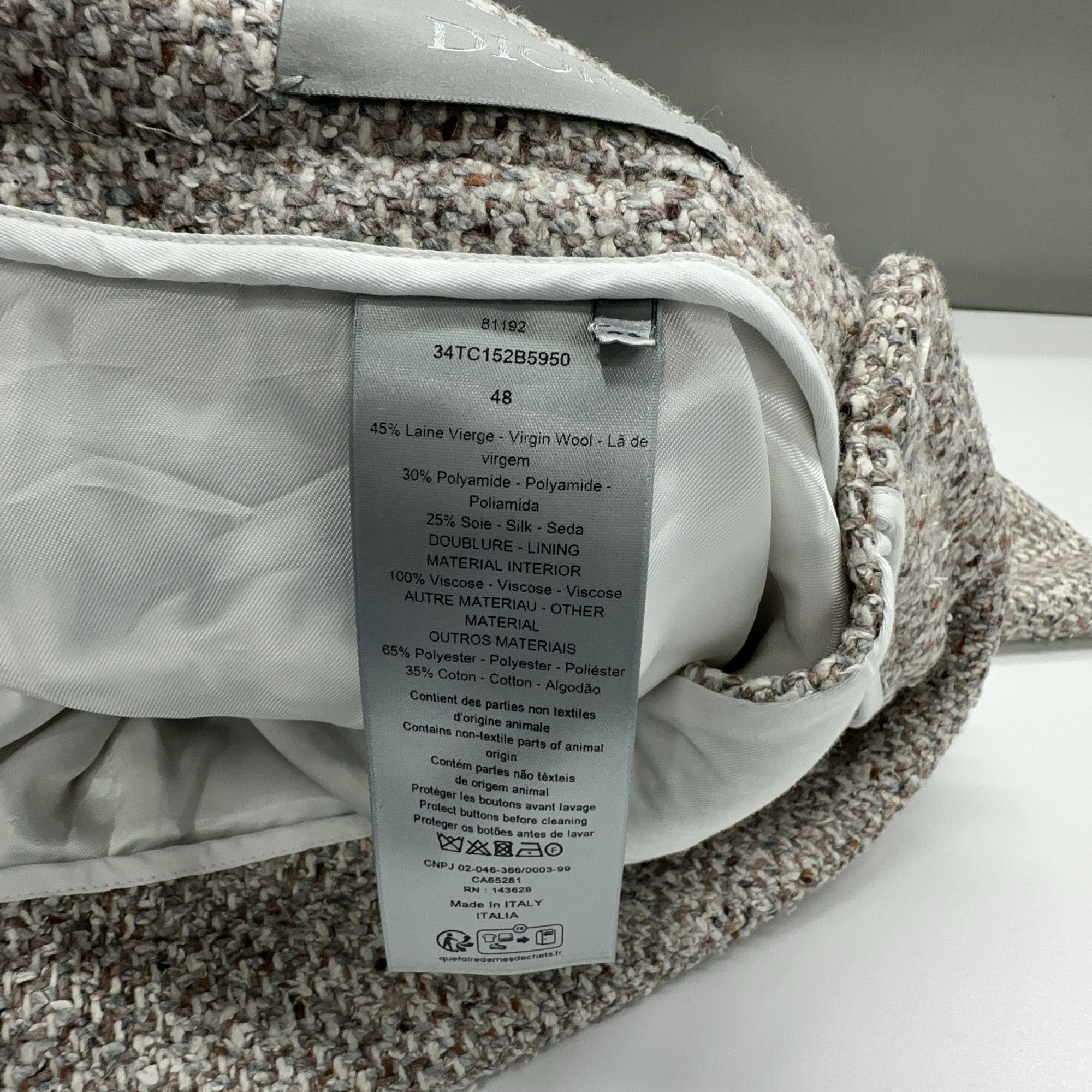 Dior Dior Textured Wool Shorts Size 48 Size 34" / US 12 / IT 48 - 4 Thumbnail
