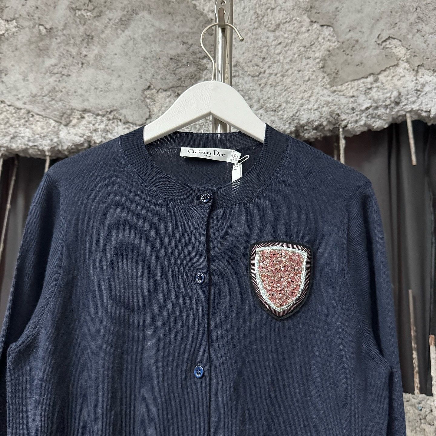 Dior Dior Rhinestone Shield Cardigan Size FR 38 Size S / US 4 / IT 40 - 5 Thumbnail