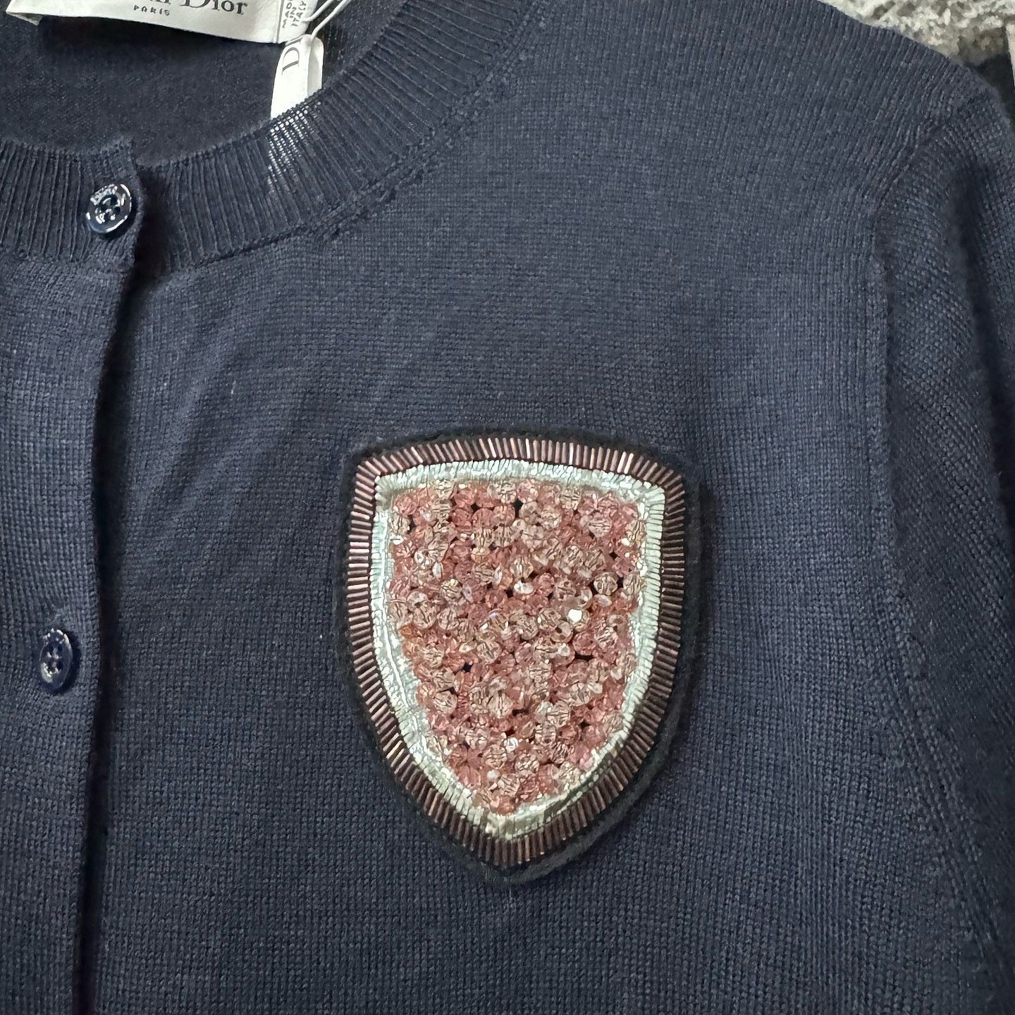Dior Dior Rhinestone Shield Cardigan Size FR 38 Size S / US 4 / IT 40 - 7 Thumbnail