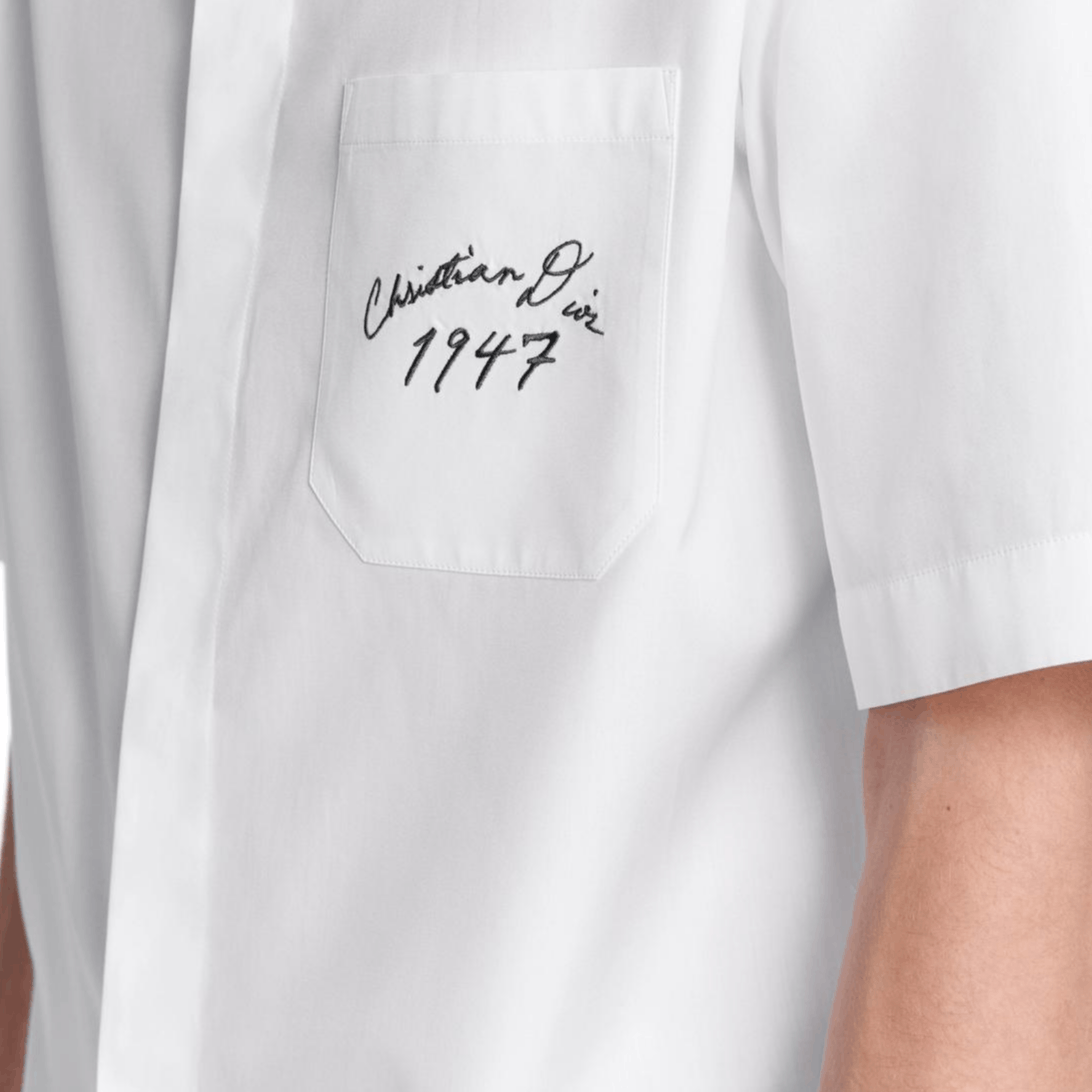 Dior Dior 1947 Embroidered Short Sleeve Shirt Size 39 Size US M / EU 48-50 / 2 - 9 Thumbnail