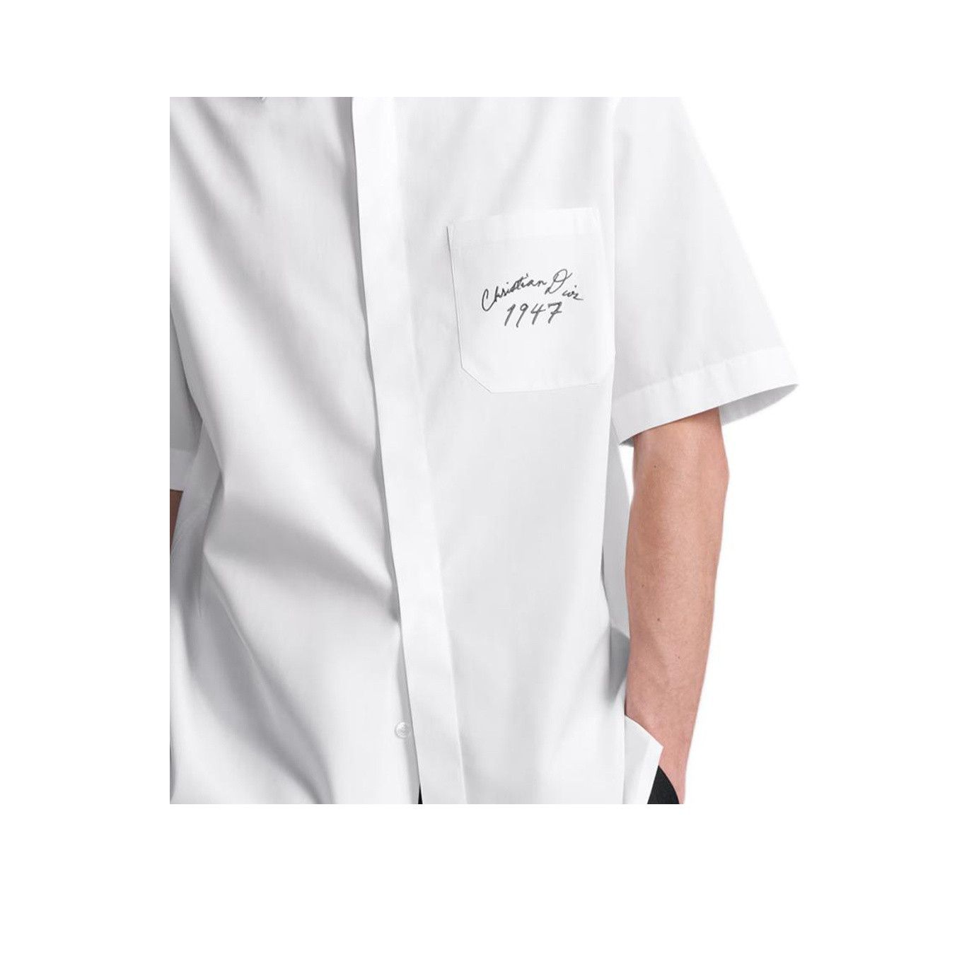 Dior Dior 1947 Embroidered Short Sleeve Shirt Size 39 Size US M / EU 48-50 / 2 - 10 Thumbnail