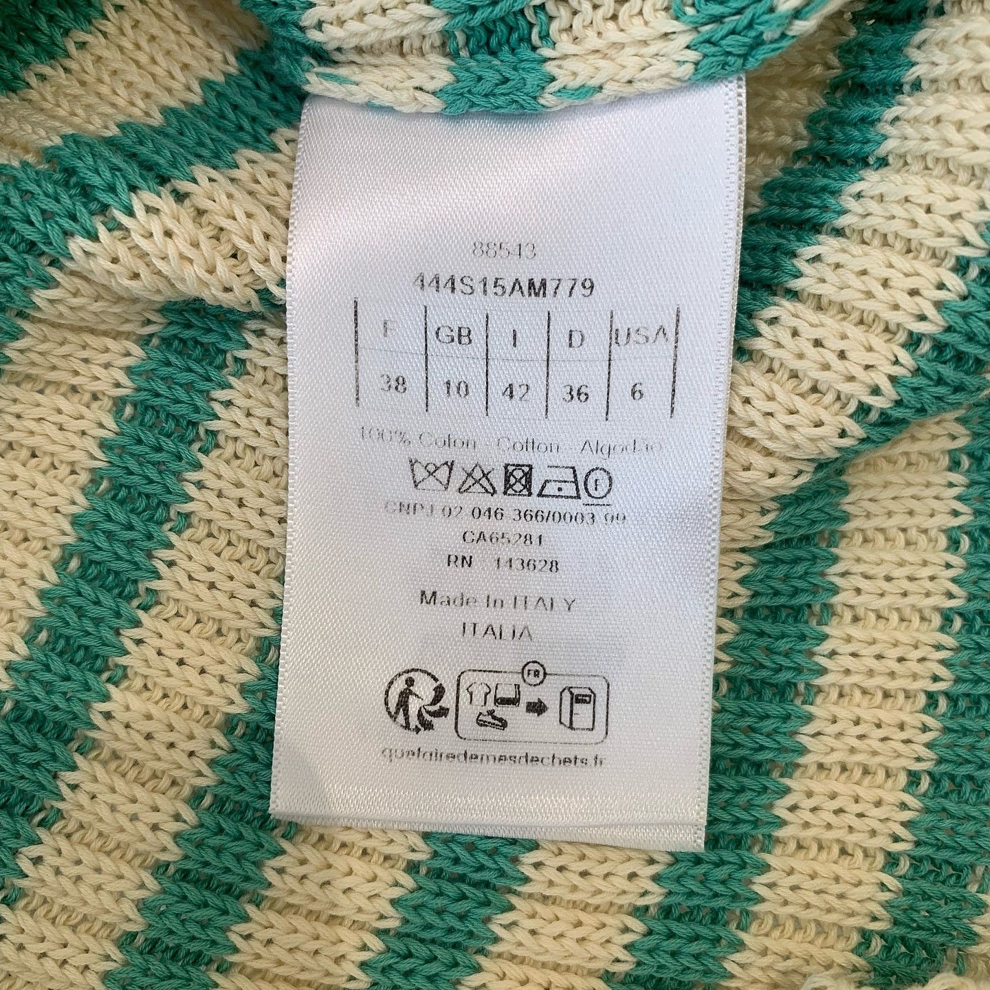 Dior Dior Striped Logo Short Sleeve Sweater Size 38 Size S / US 4 / IT 40 - 4 Thumbnail