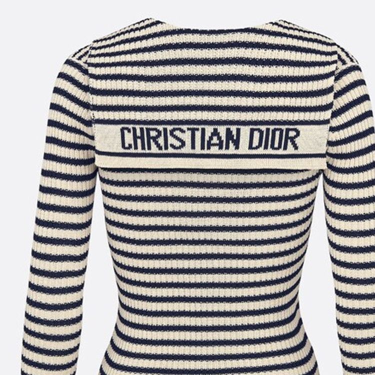 Dior Dior Striped Logo Knit Sweater Size 40 Size M / US 6-8 / IT 42-44 - 8 Thumbnail