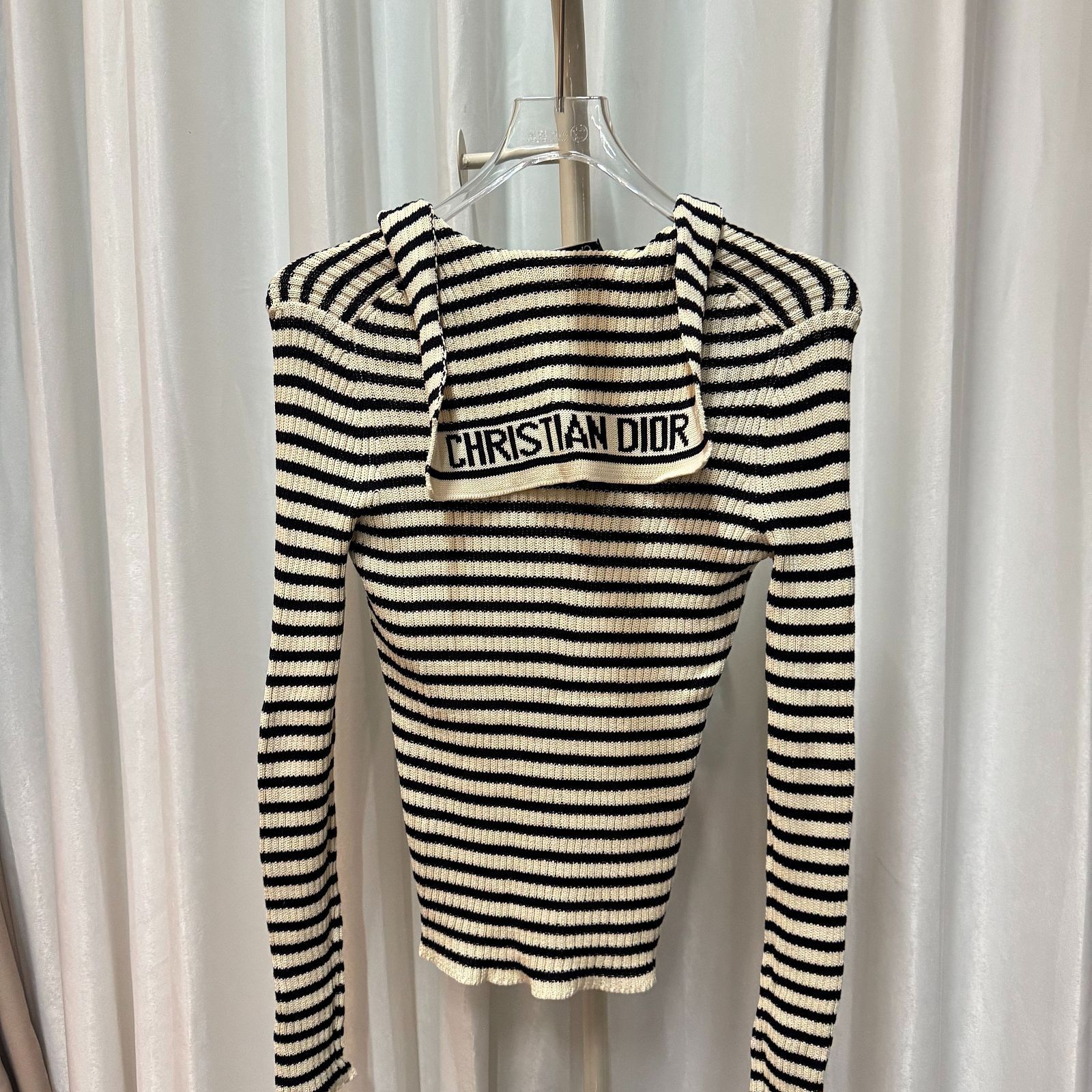 Dior Dior Striped Logo Knit Sweater Size 40 Size M / US 6-8 / IT 42-44 - 2 Thumbnail