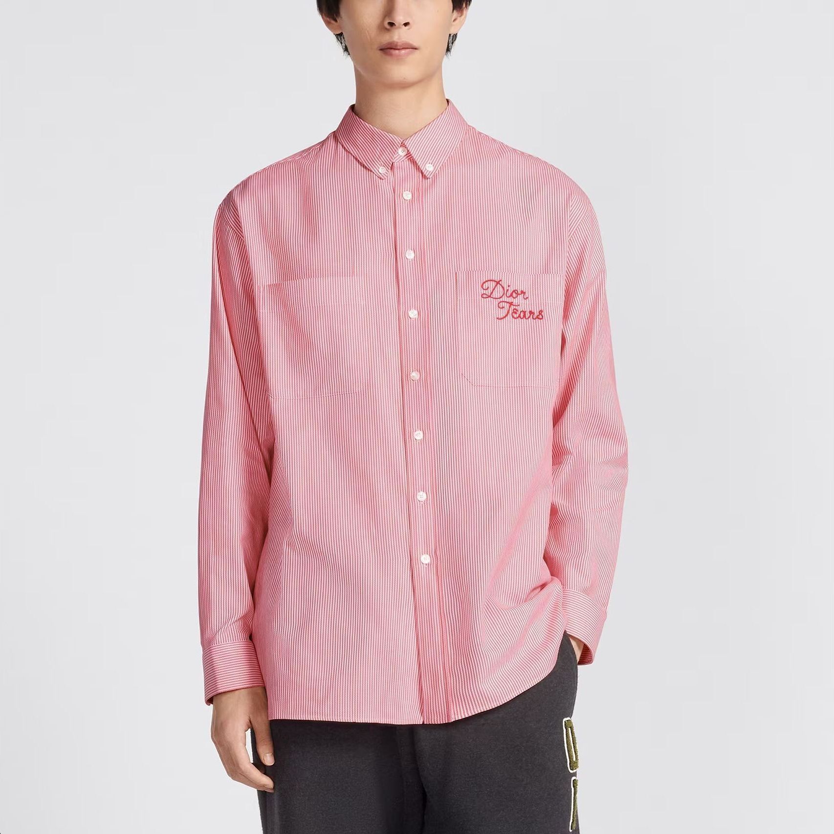 Dior Dior x Denim Tears Striped Embroidered Shirt Size 37 Size US S / EU 44-46 / 1 - 6 Thumbnail