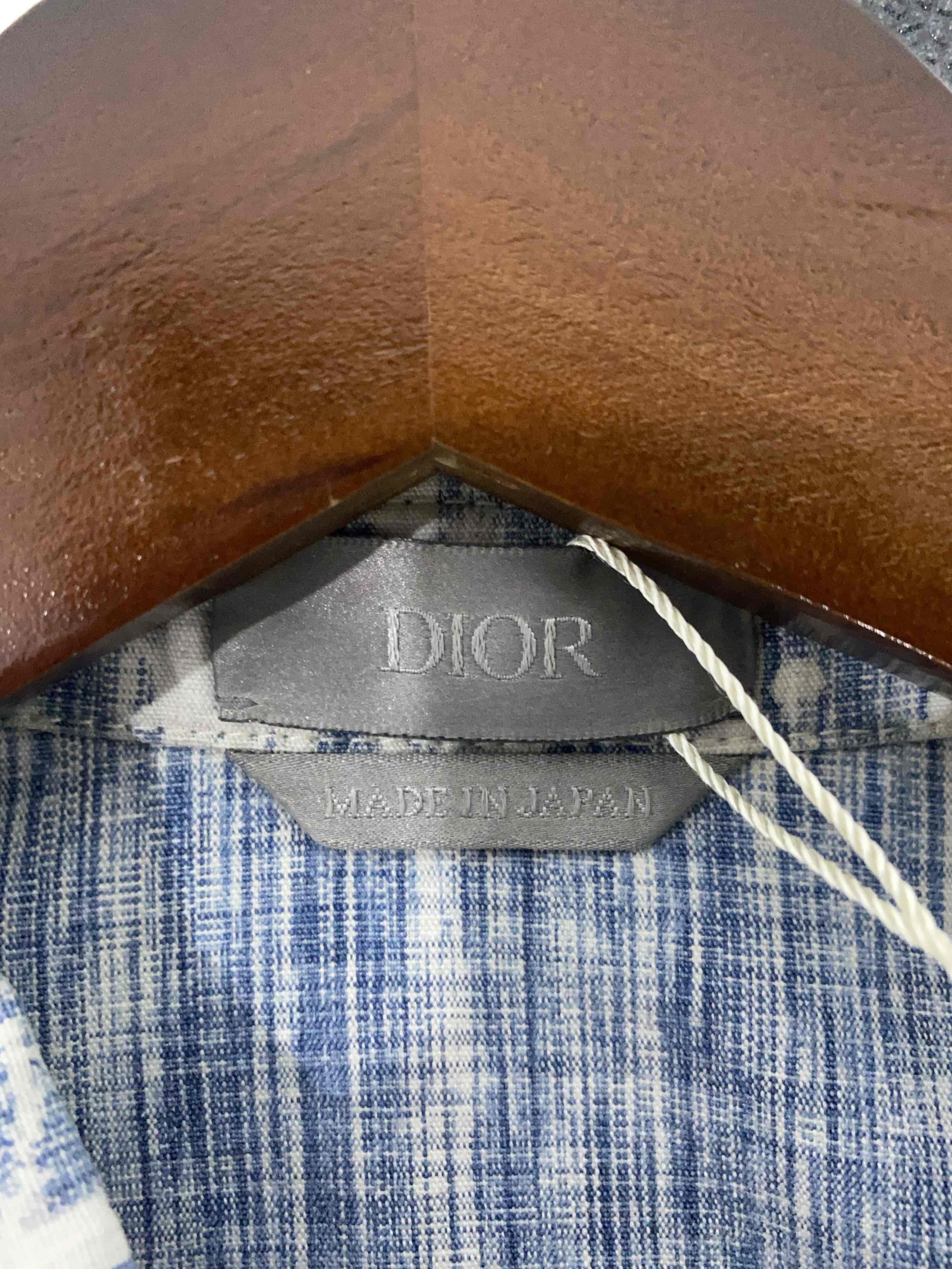 Dior Dior Oblique Kasuri Cotton Shirt Size M Size US M / EU 48-50 / 2 - 3 Thumbnail
