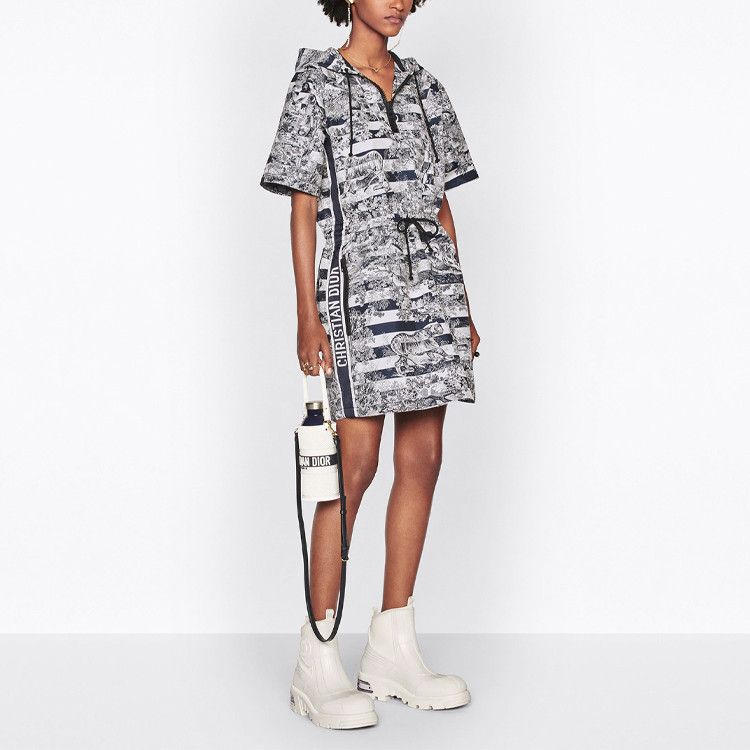 Dior Dior Toile de Jouy Hooded Mini Dress Size FR 34 Size XS / US 0-2 / IT 36-38 - 6 Thumbnail