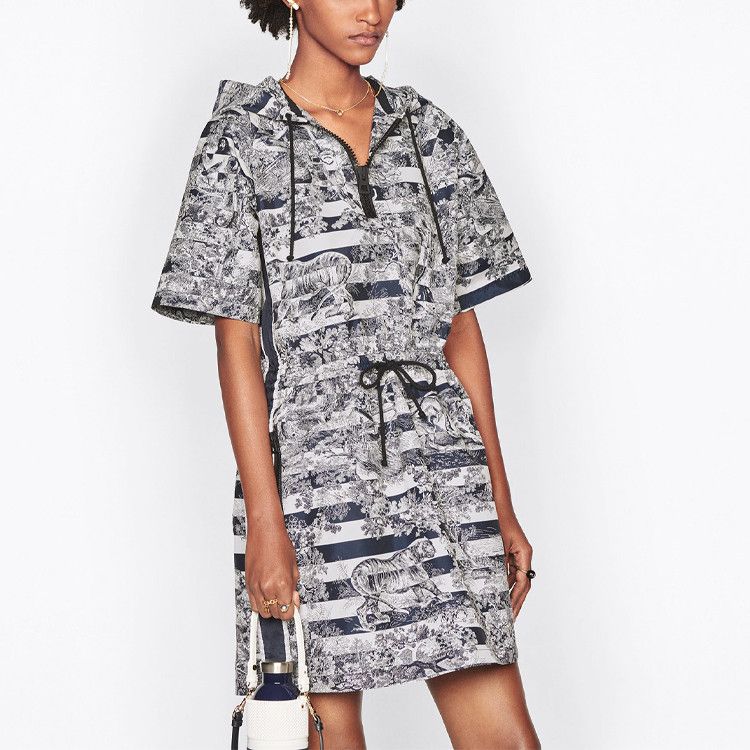 Dior Dior Toile de Jouy Hooded Mini Dress Size FR 34 Size XS / US 0-2 / IT 36-38 - 8 Thumbnail