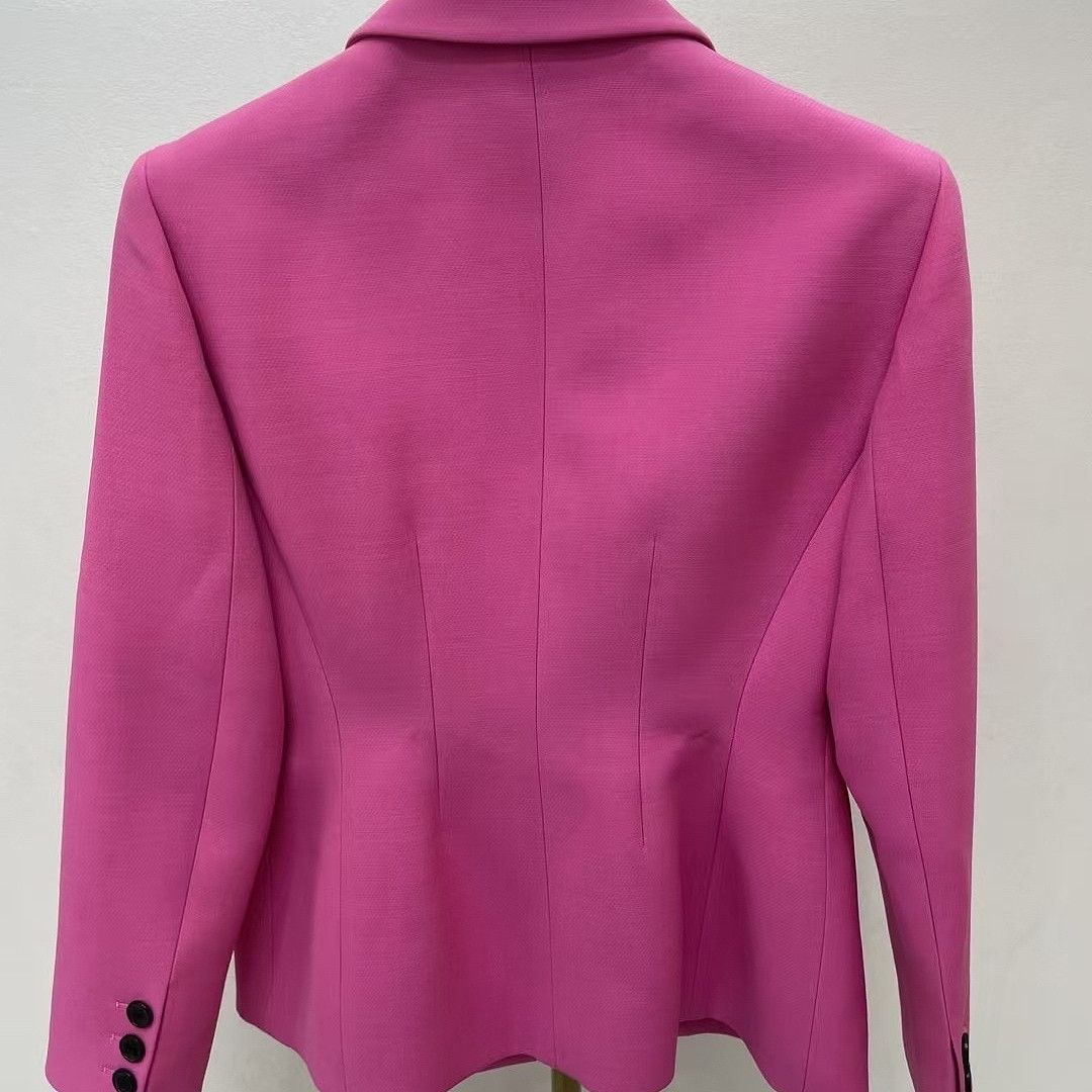 Dior Christian Dior Wool Silk Blazer Pink Size 36 Size XS / US 0-2 / IT 36-38 - 2 Thumbnail