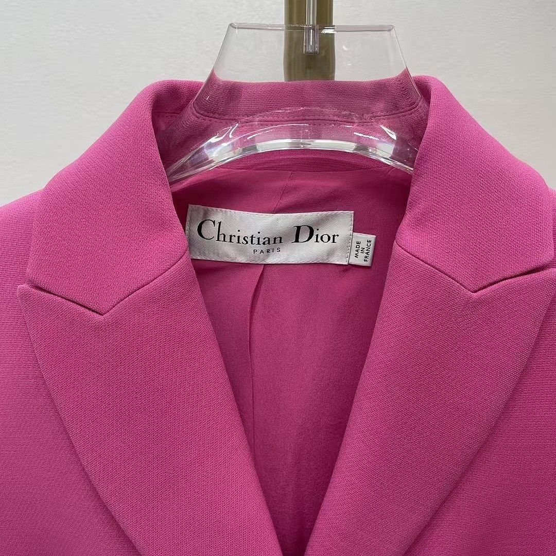 Dior Christian Dior Wool Silk Blazer Pink Size 36 Size XS / US 0-2 / IT 36-38 - 11 Thumbnail