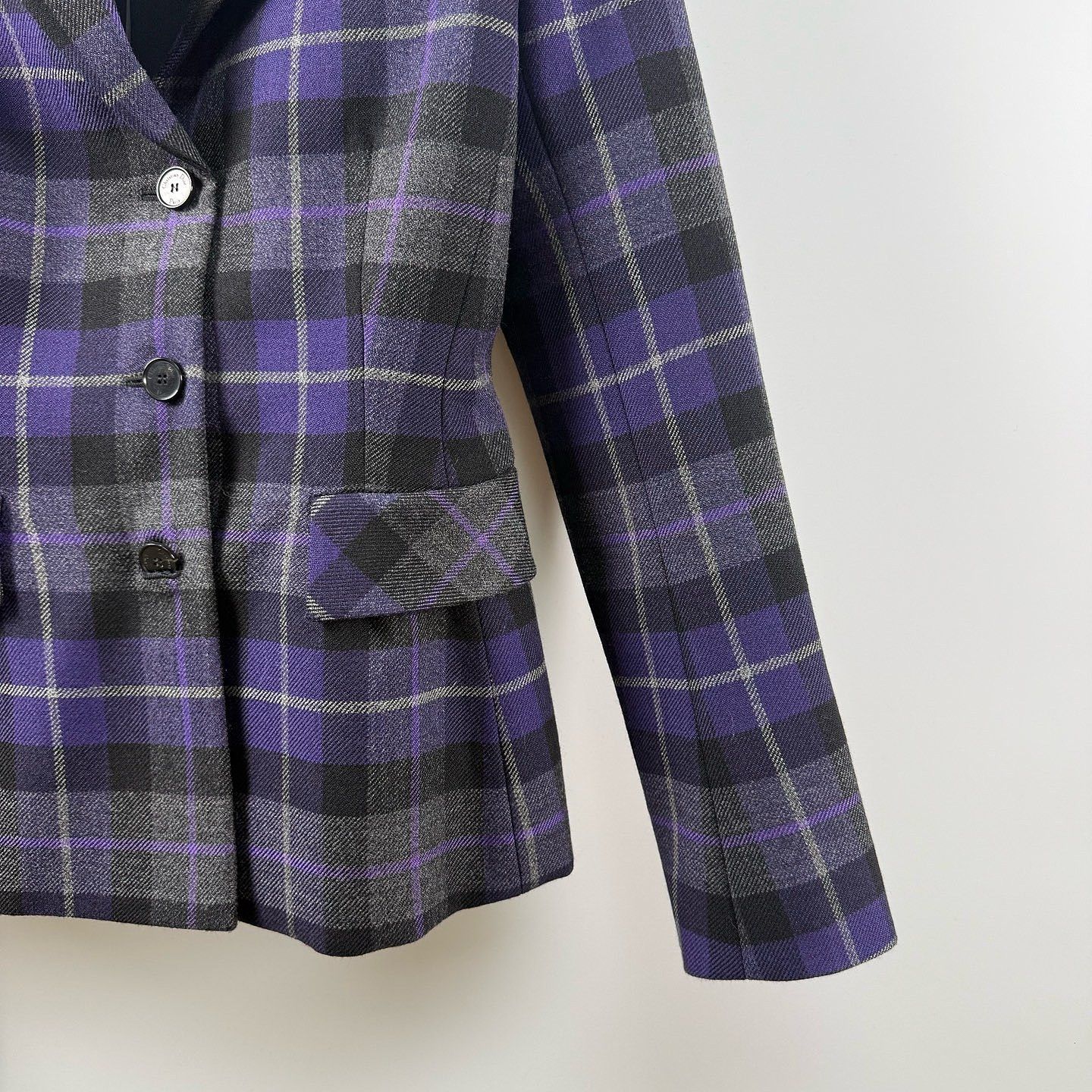 Dior Dior Purple Plaid Virgin Wool Blazer Size 38 Size S / US 4 / IT 40 - 7 Thumbnail