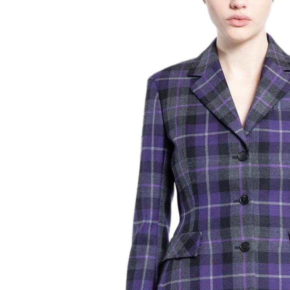 Dior Dior Purple Plaid Virgin Wool Blazer Size 38 Size S / US 4 / IT 40 - 10 Thumbnail