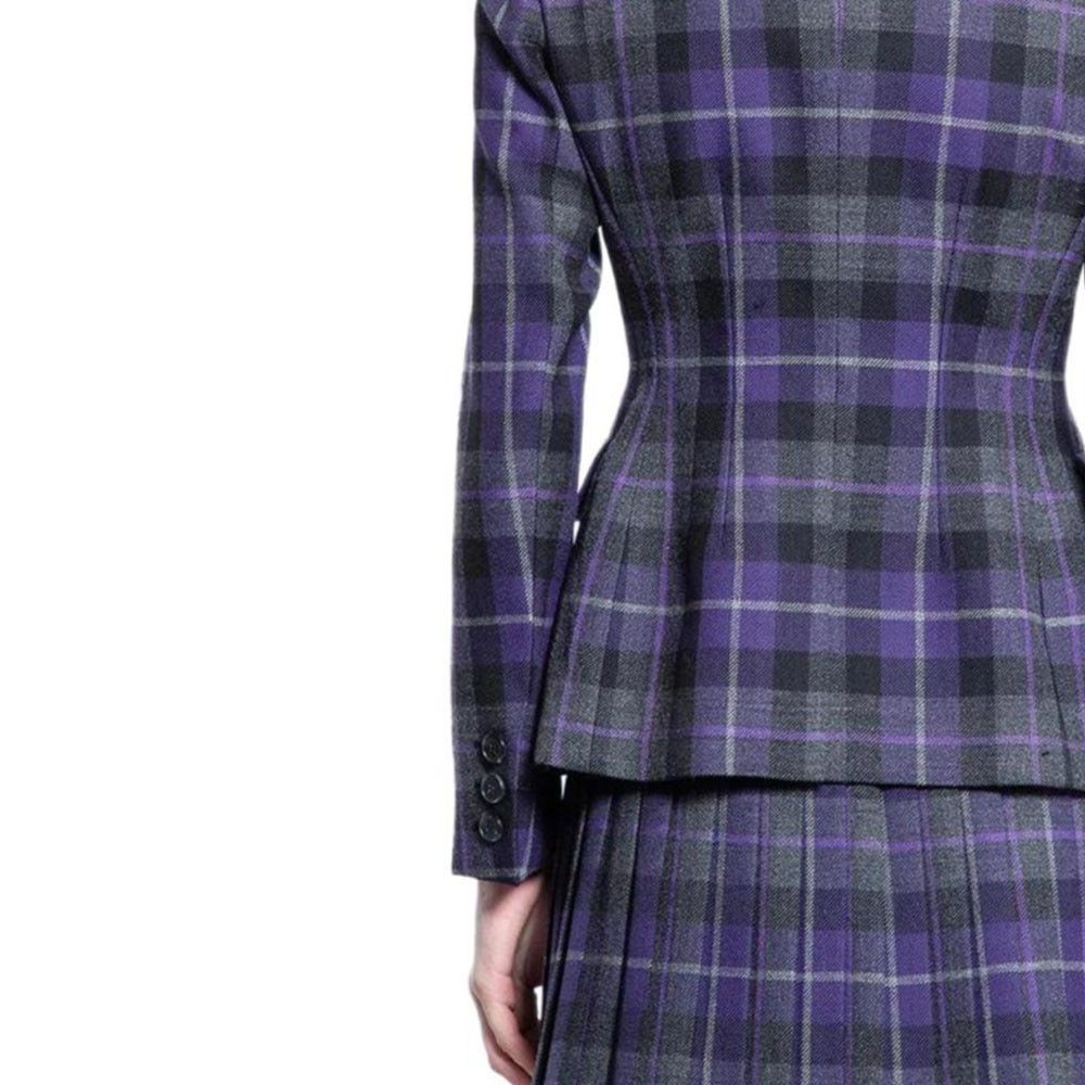 Dior Dior Purple Plaid Virgin Wool Blazer Size 38 Size S / US 4 / IT 40 - 12 Thumbnail