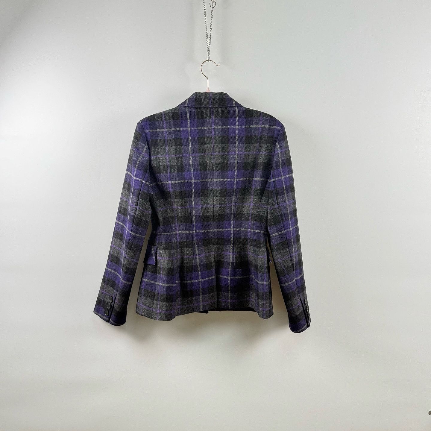 Dior Dior Purple Plaid Virgin Wool Blazer Size 38 Size S / US 4 / IT 40 - 2 Thumbnail
