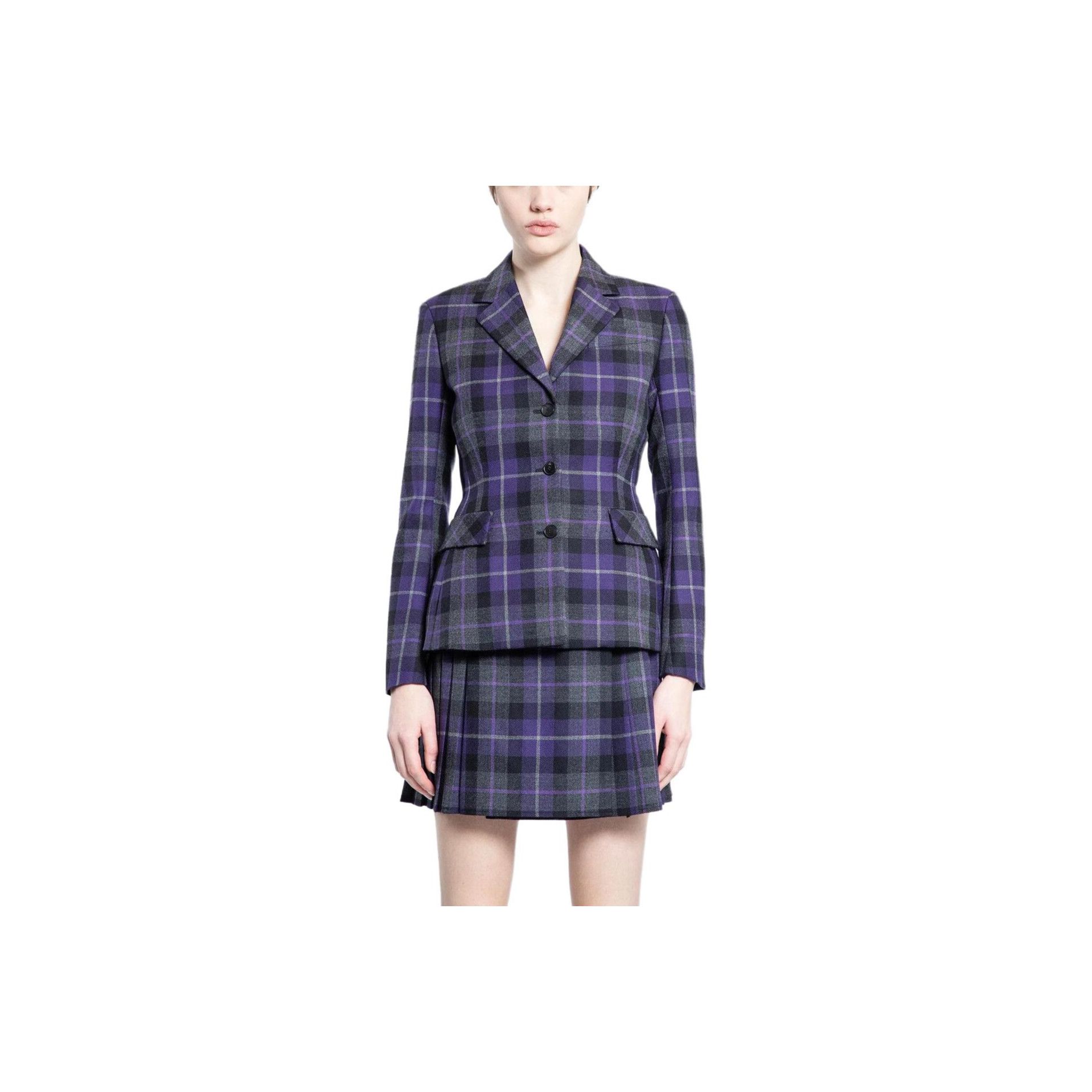 Dior Dior Purple Plaid Virgin Wool Blazer Size 38 Size S / US 4 / IT 40 - 8 Thumbnail