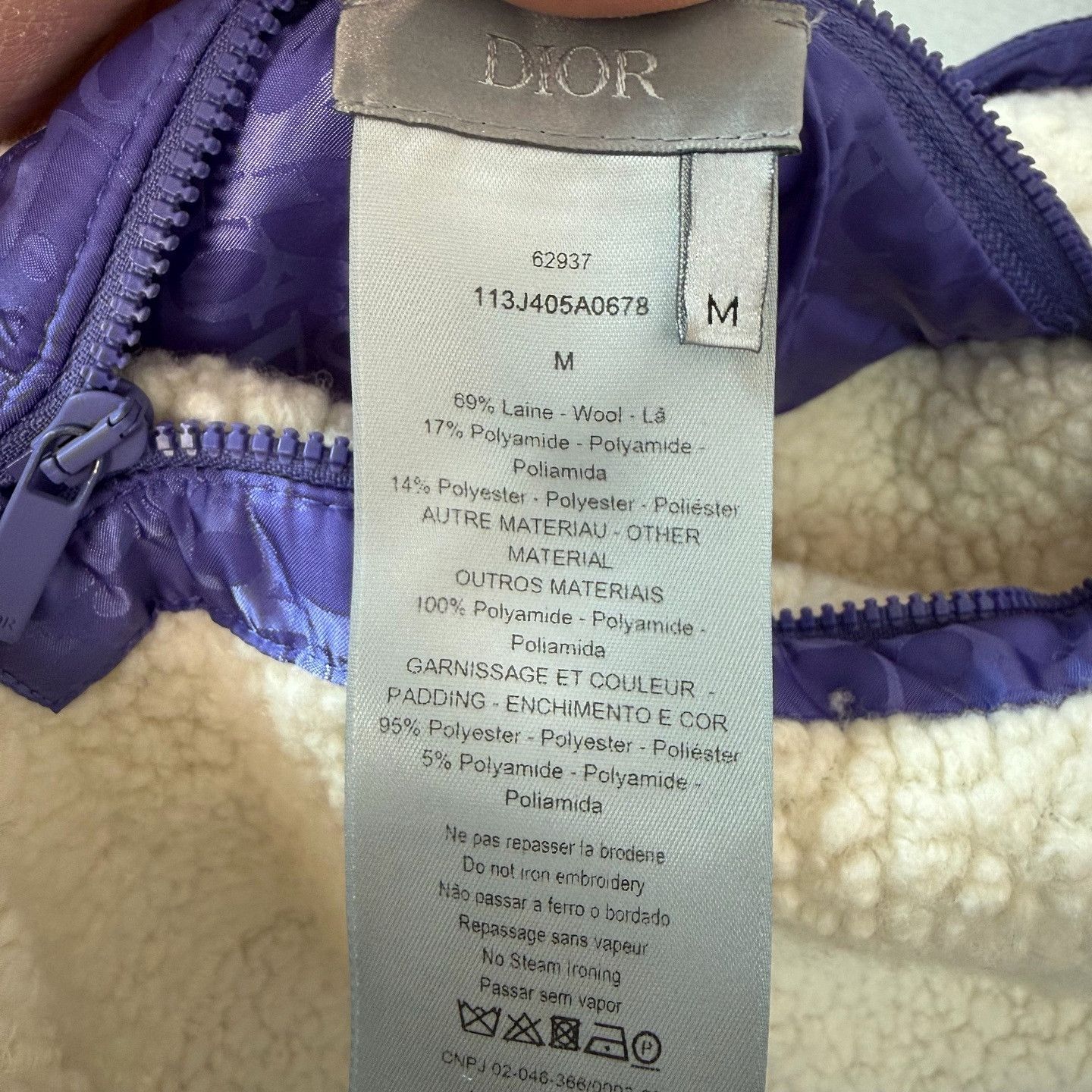 Dior Dior Oblique Reversible Fleece Jacket Size M Size US M / EU 48-50 / 2 - 4 Thumbnail