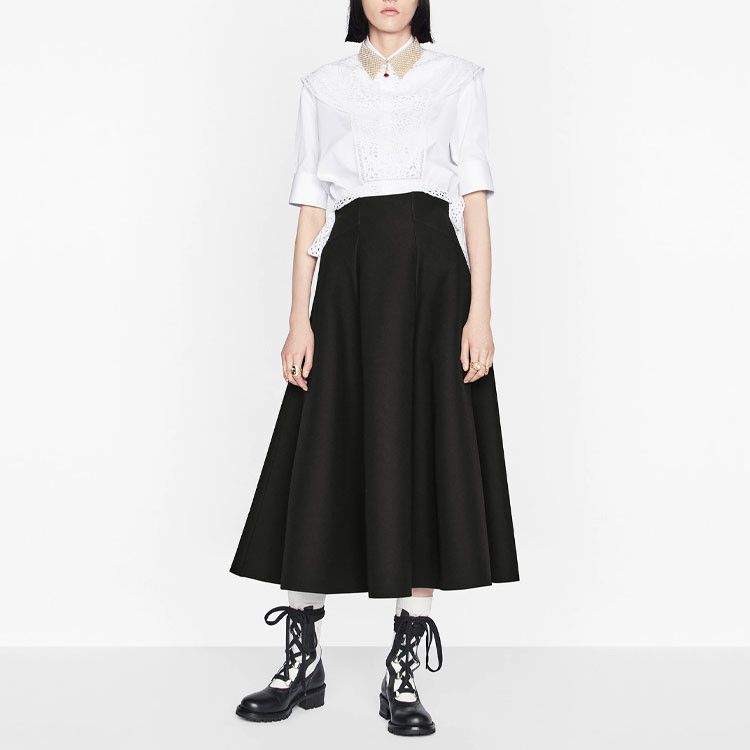 Dior Christian Dior 30 Montaigne Wool Silk Midi Skirt Size 42 Size 30" / US 8 / IT 44 - 9 Thumbnail